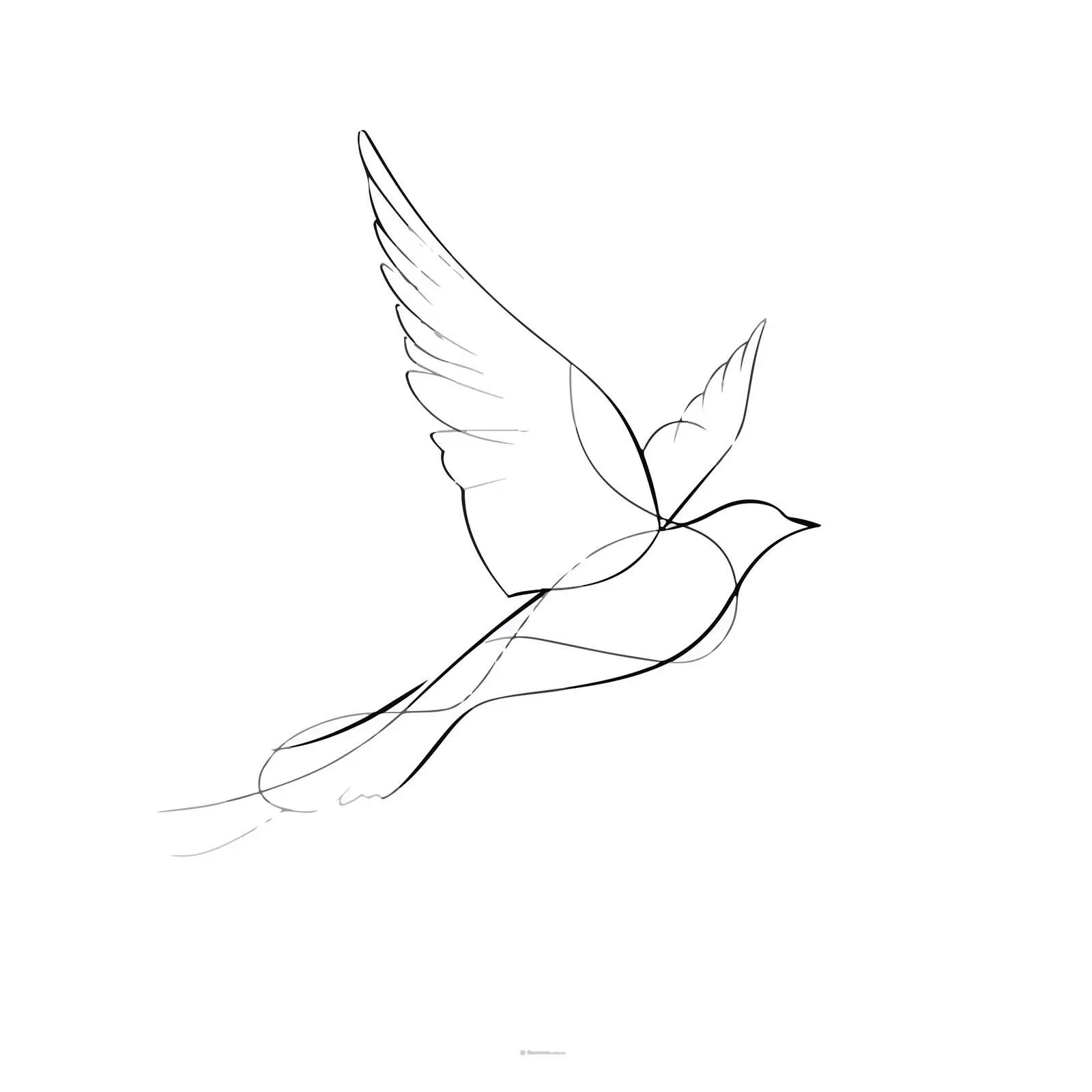 Elegant Bird Continuous Line Art — free download from Dotvec