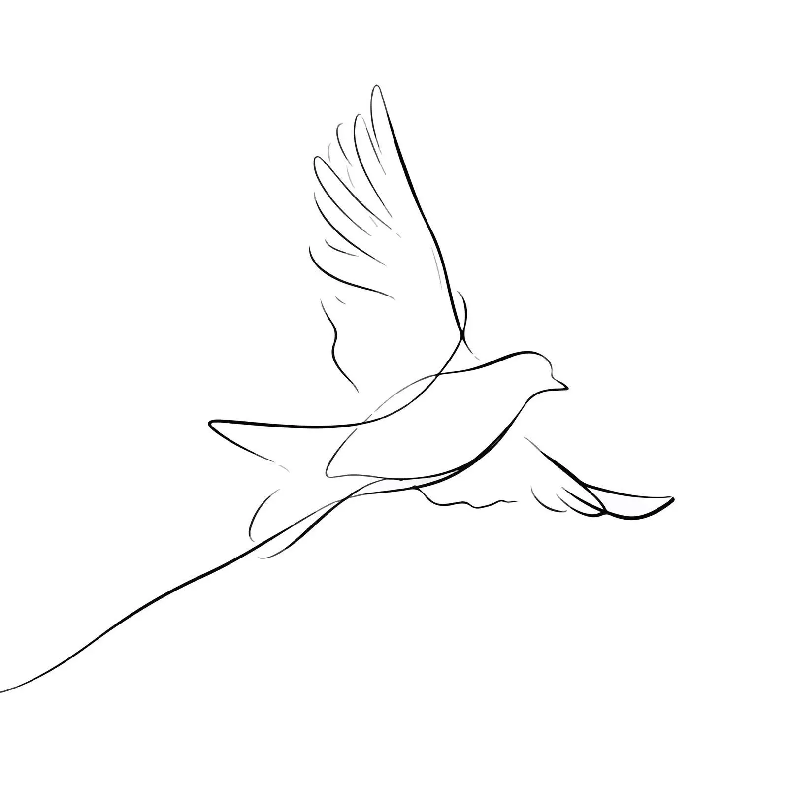 Minimal Bird Line Art Illustration — free download from Dotvec