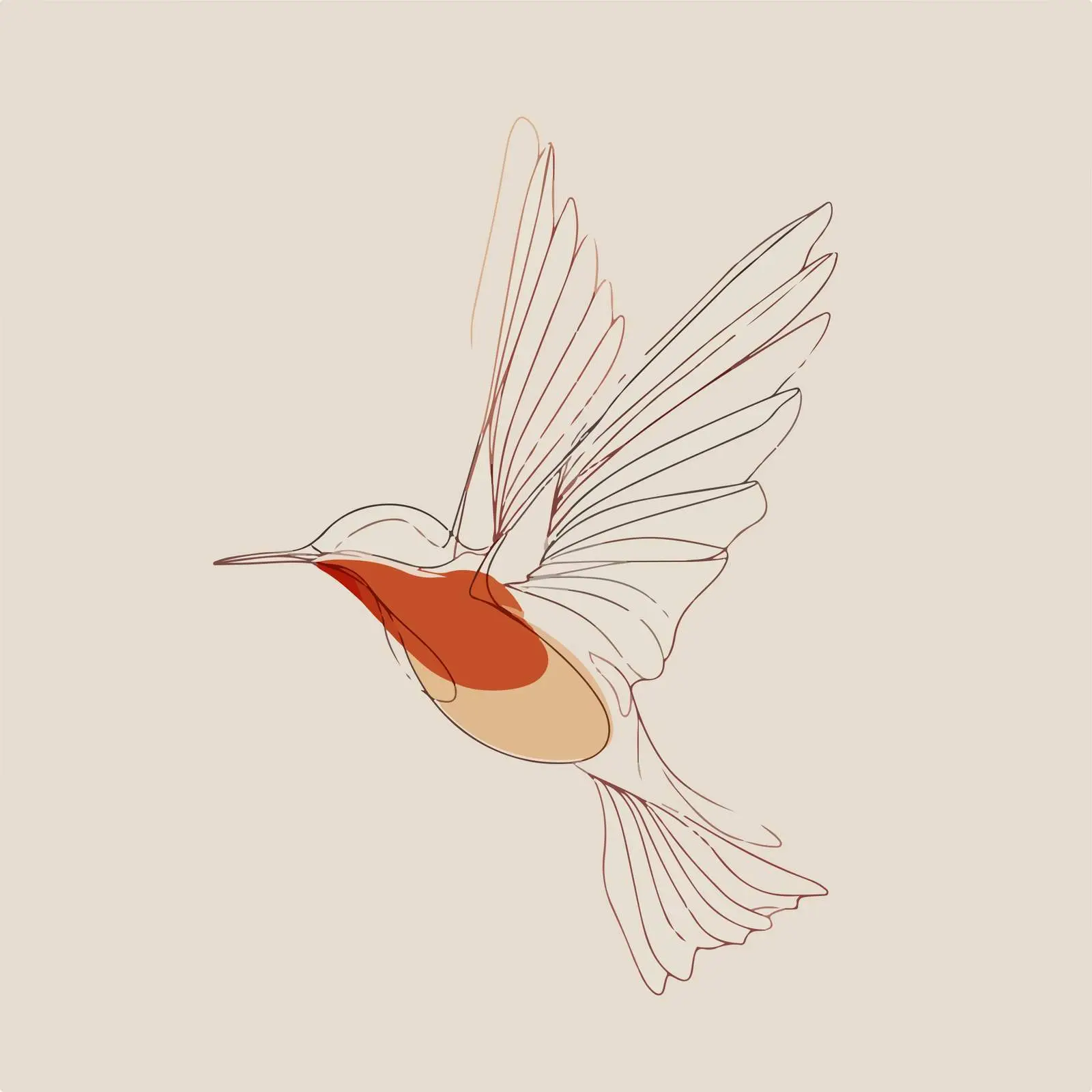 Elegant Bird Continuous Line Art — free download from Dotvec