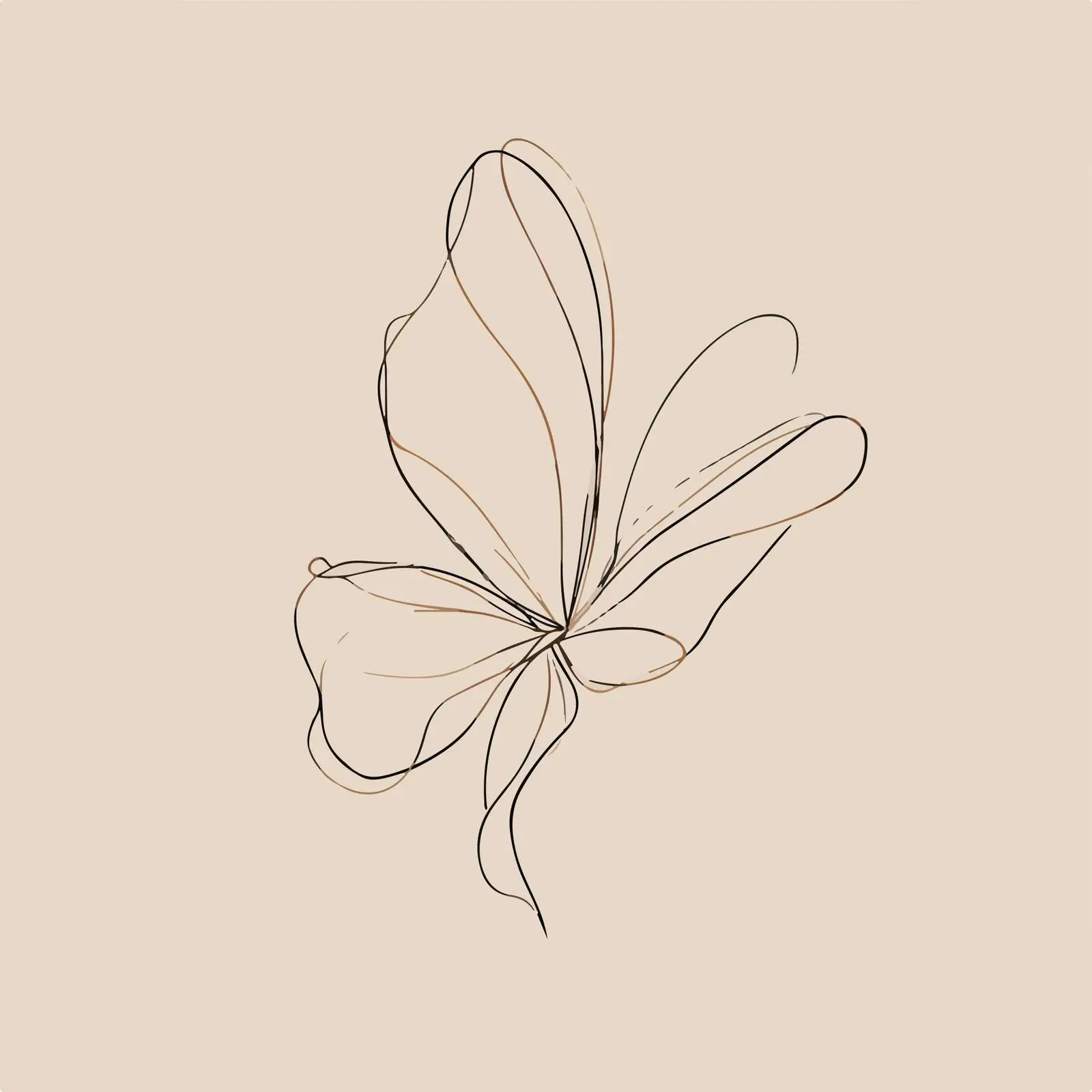 Butterfly Line Art — free download from Dotvec