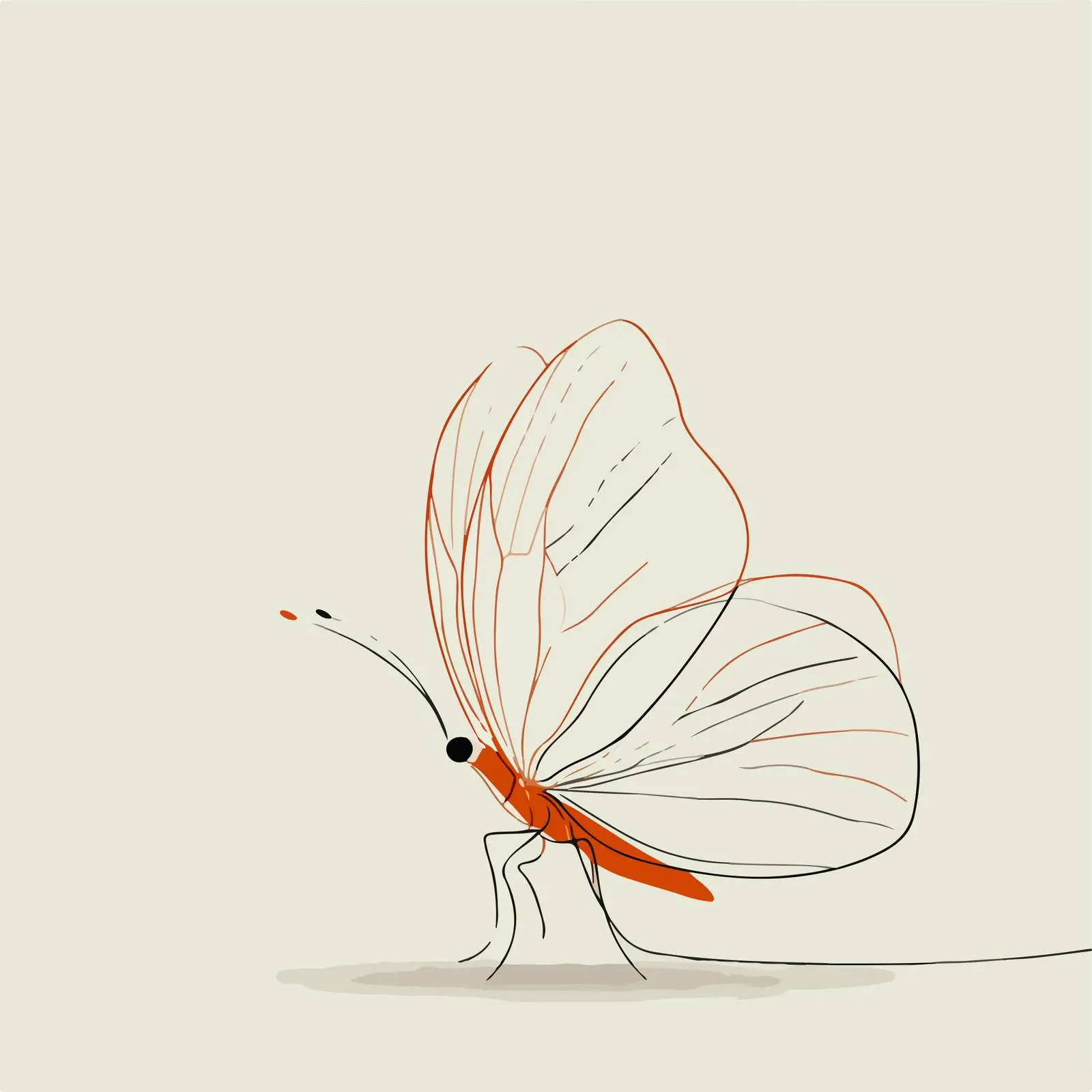 Elegant Butterfly Line Art — free download from Dotvec