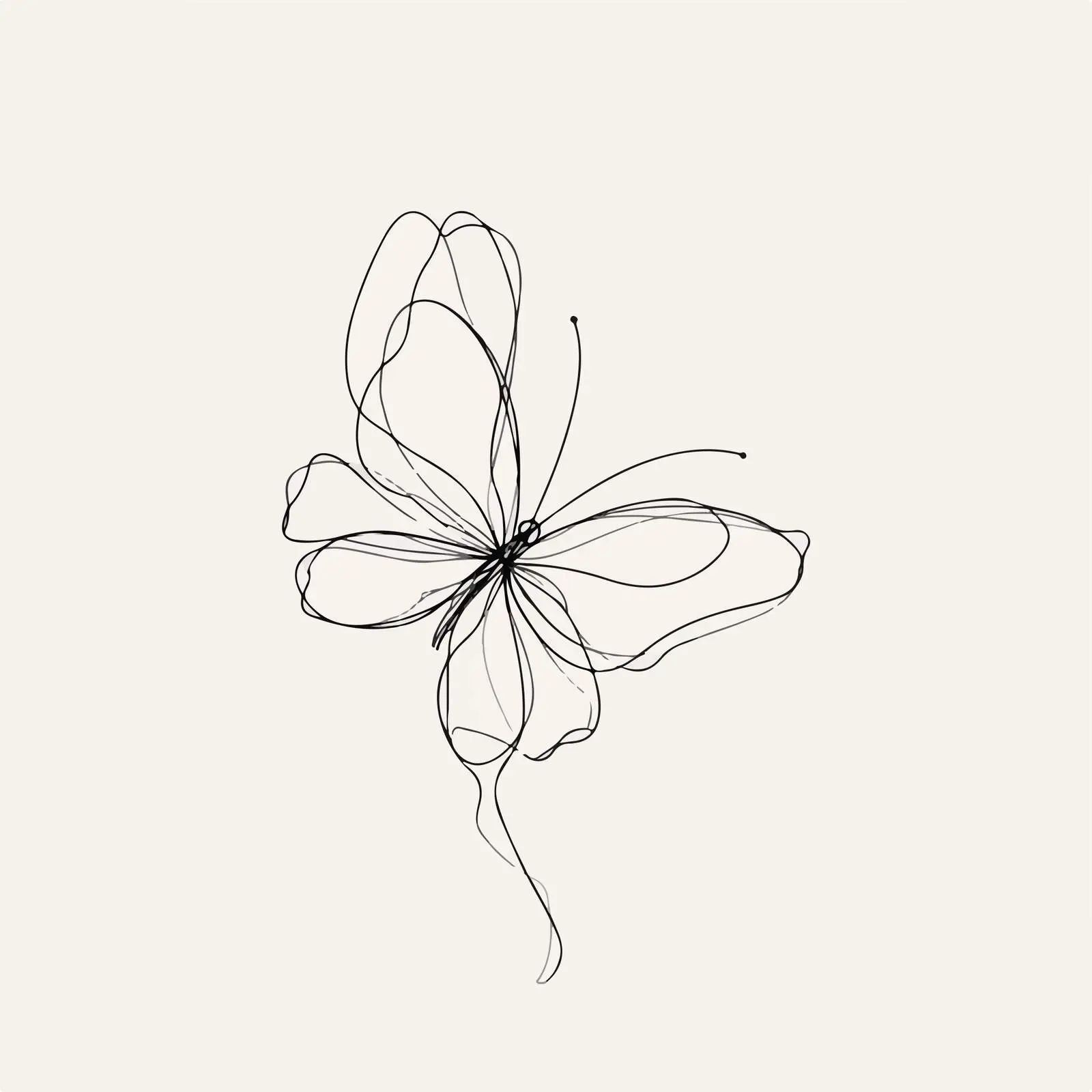 Butterfly Line Art — free download from Dotvec