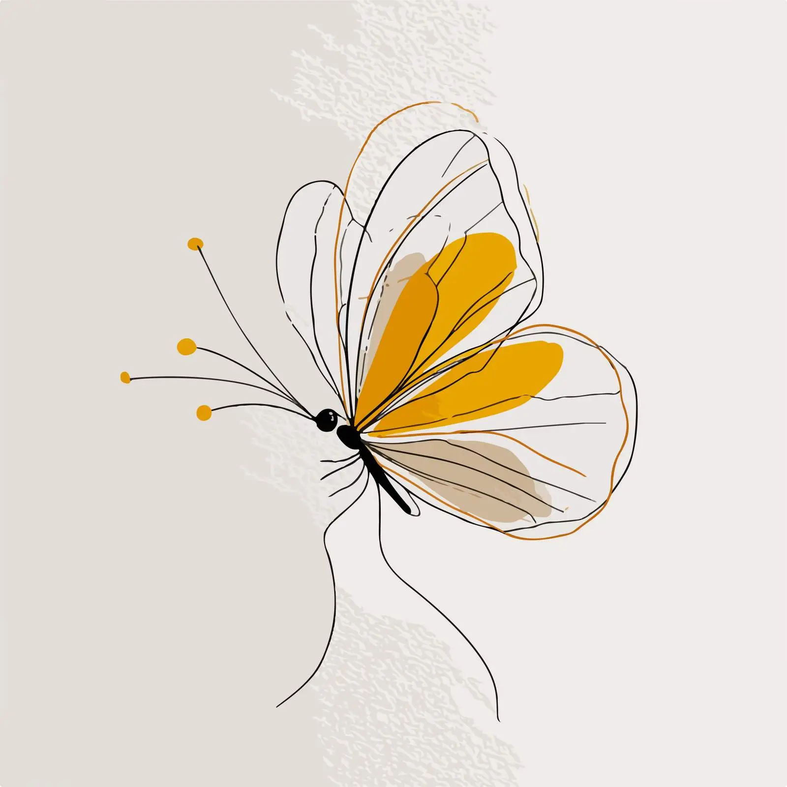 Abstract Butterfly Line Art — free download from Dotvec