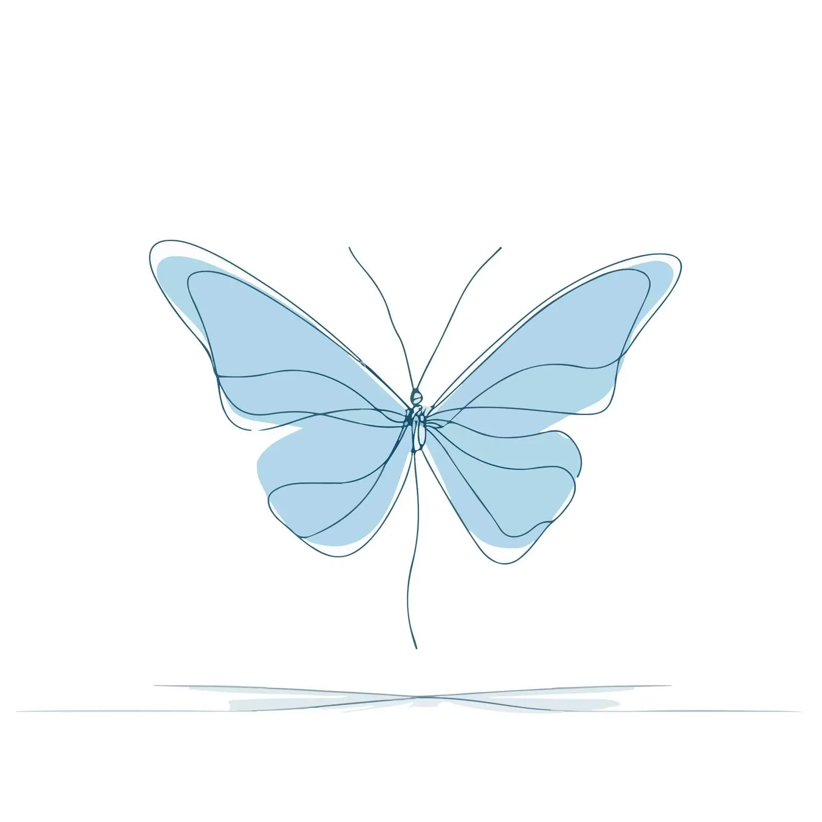 Butterfly Line Art Abstract — free download from Dotvec