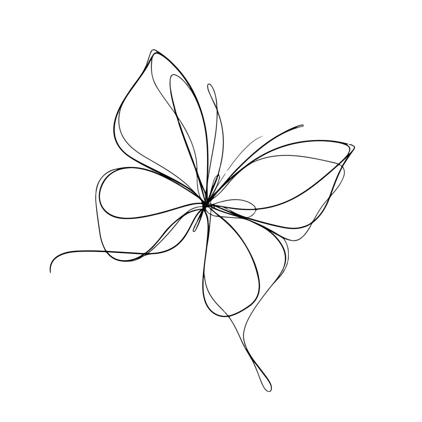 Elegant Butterfly Line Art — free download from Dotvec