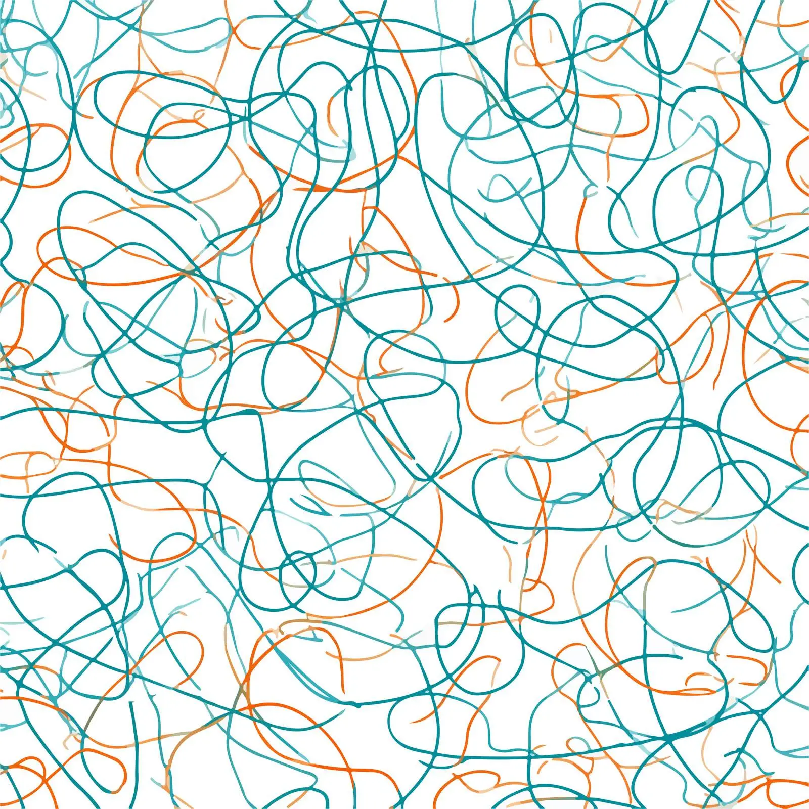 Abstract Continuous Line Scribble Pattern Art — free download from Dotvec
