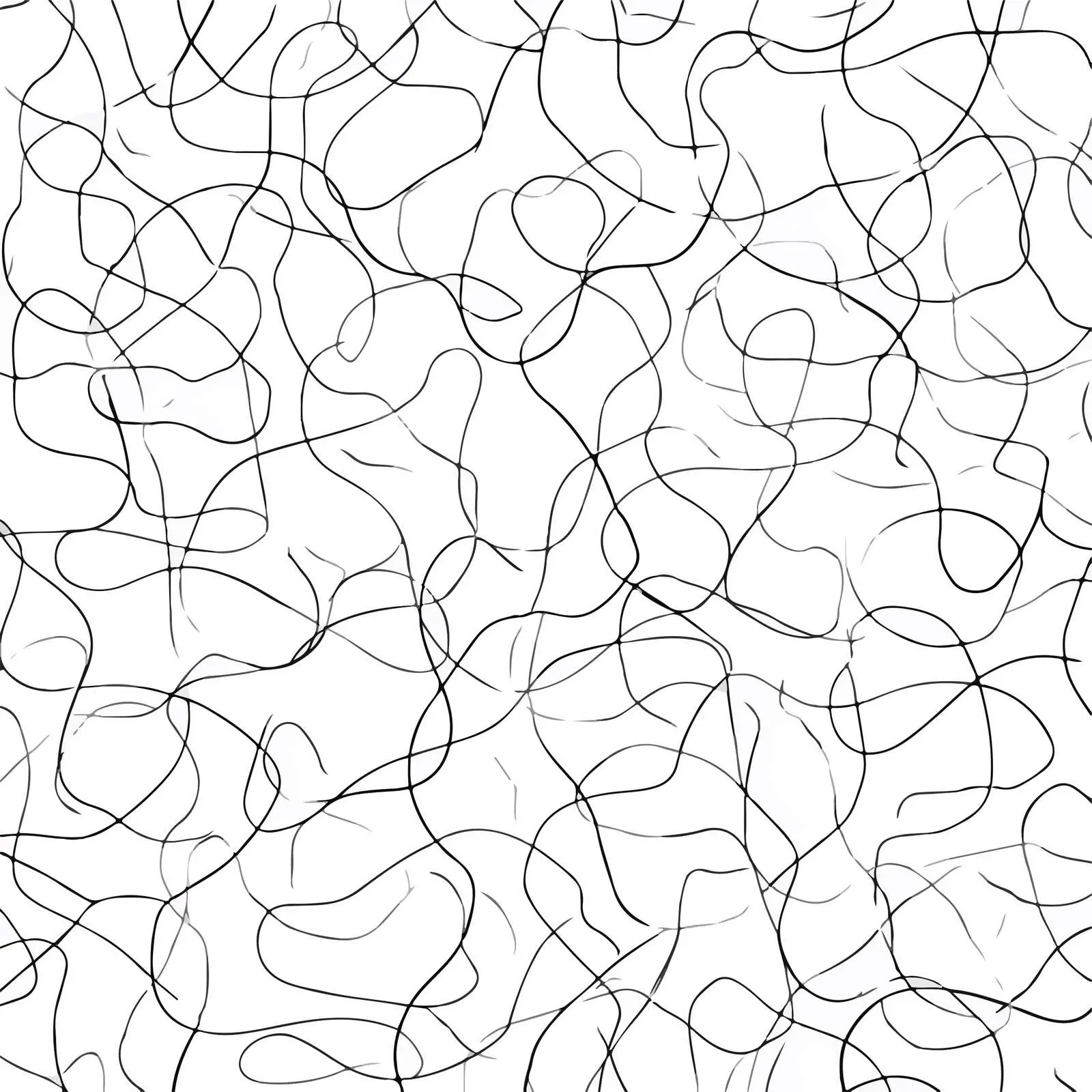 Continuous Line Art of Chaotic Pattern — free download from Dotvec