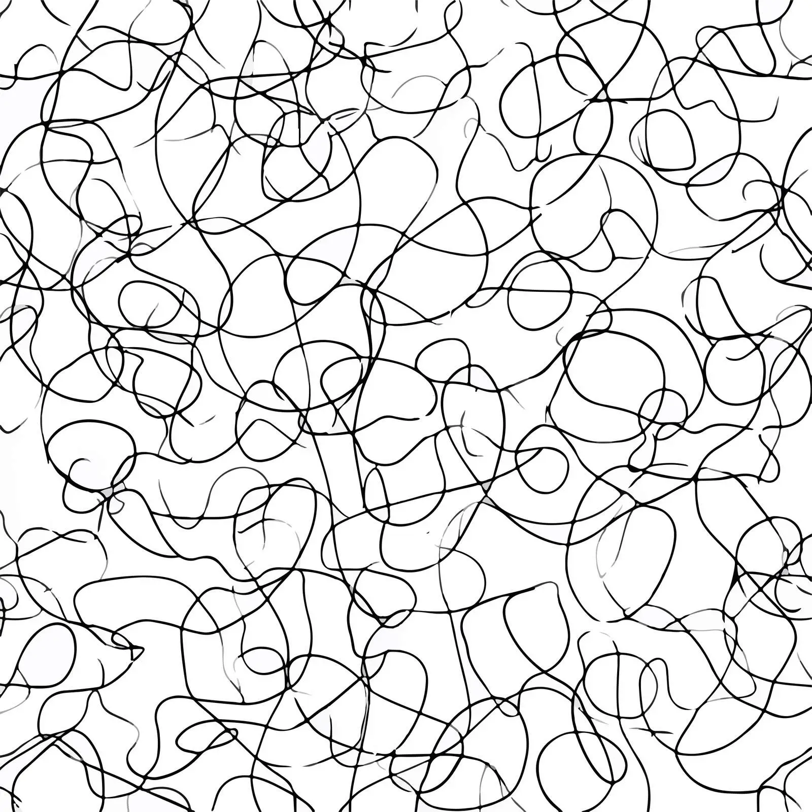 Minimal Chaotic Scribble Pattern Art — free download from Dotvec