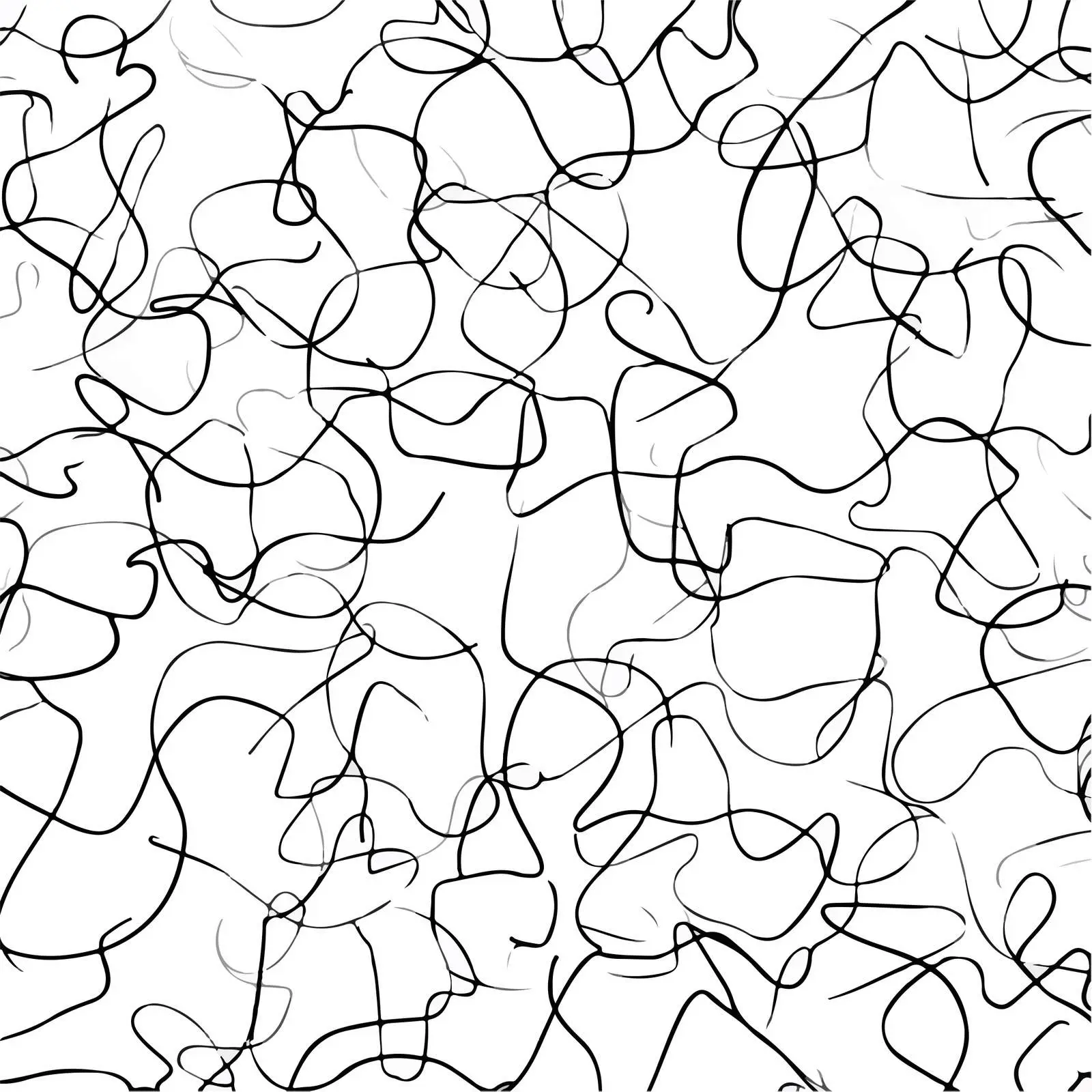Minimal Chaotic Scribble Line Art — free download from Dotvec
