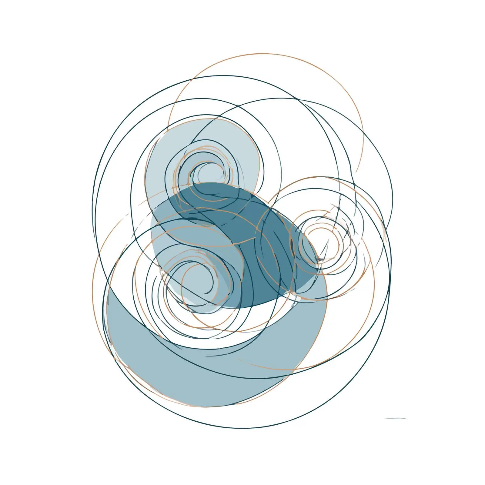 Circular Swirls Line Art — free download from Dotvec