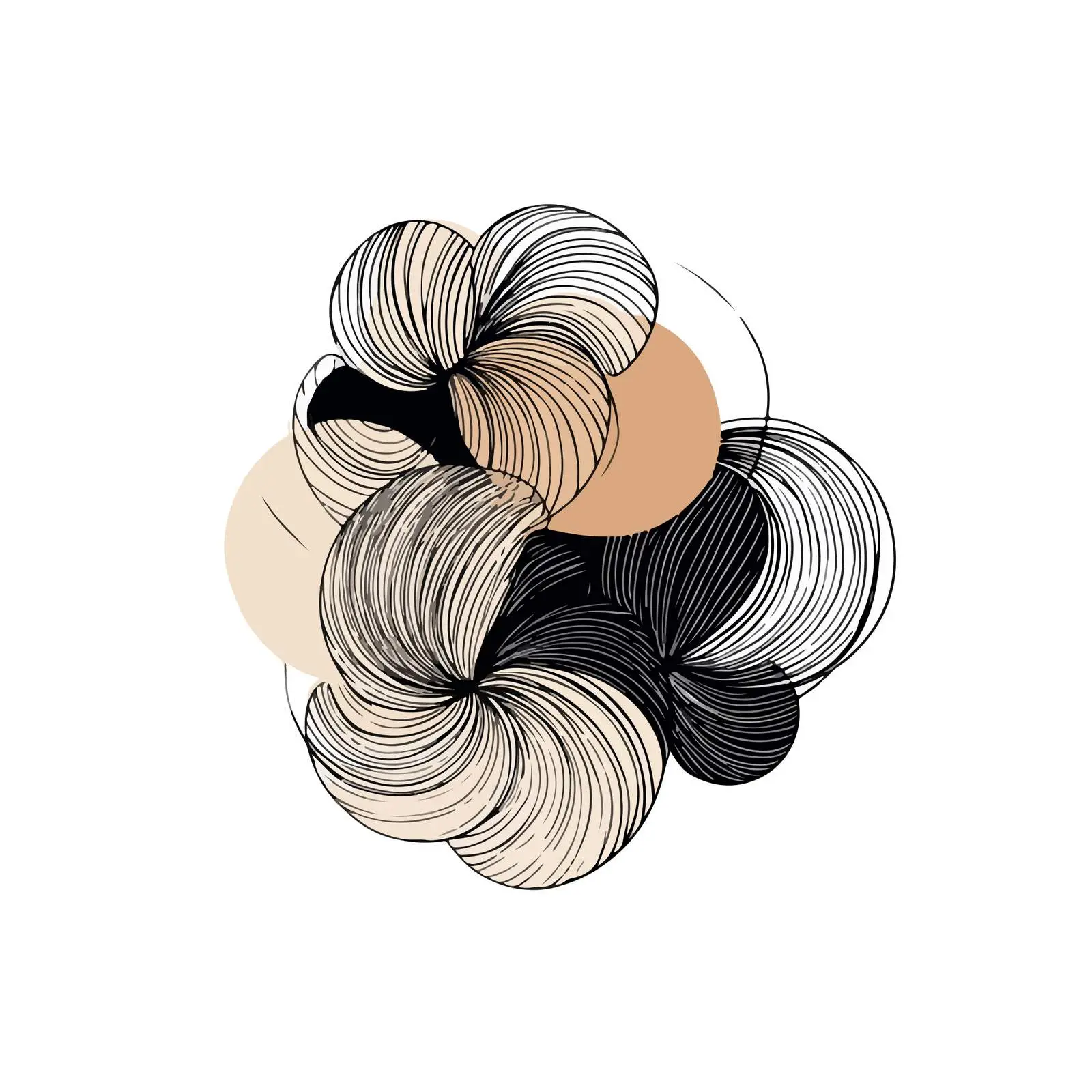 Abstract Swirls Line Art — free download from Dotvec