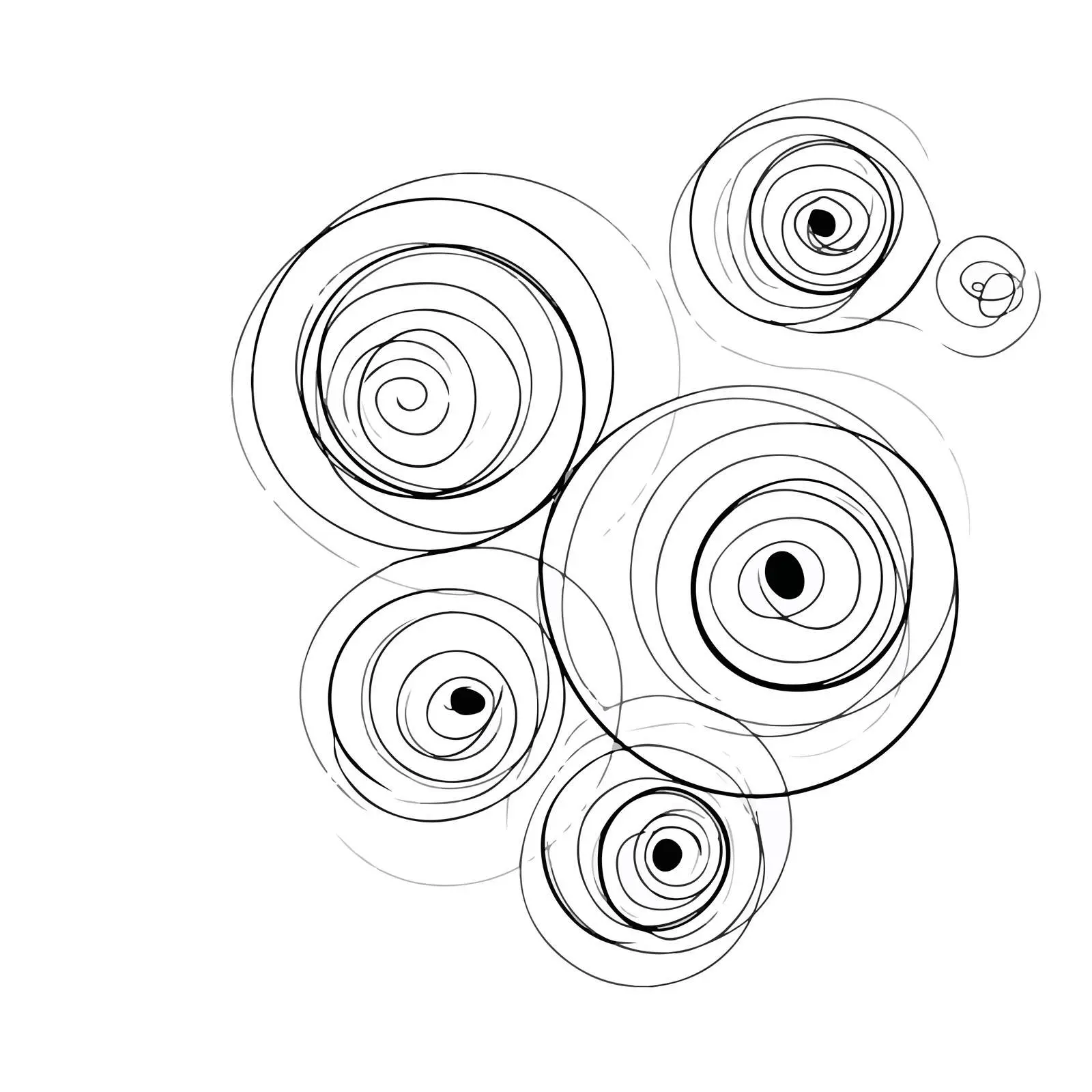 Circular Swirls Line Art Design — free download from Dotvec