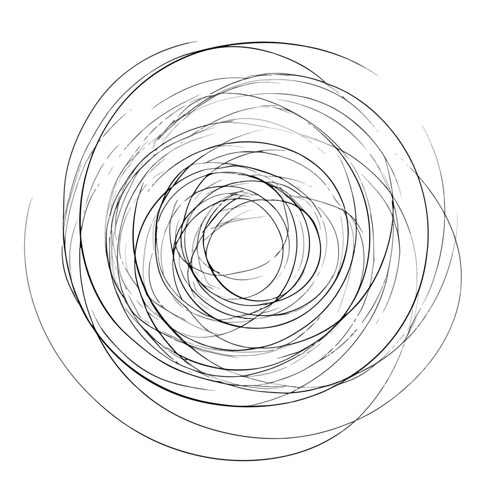 Artistic Circular Swirls Line Art — free download from Dotvec