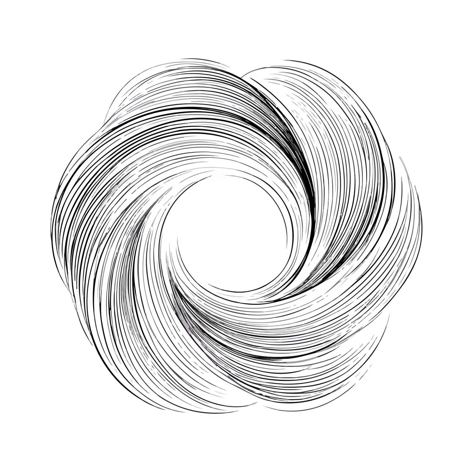 Circular Swirls Line Art Design — free download from Dotvec