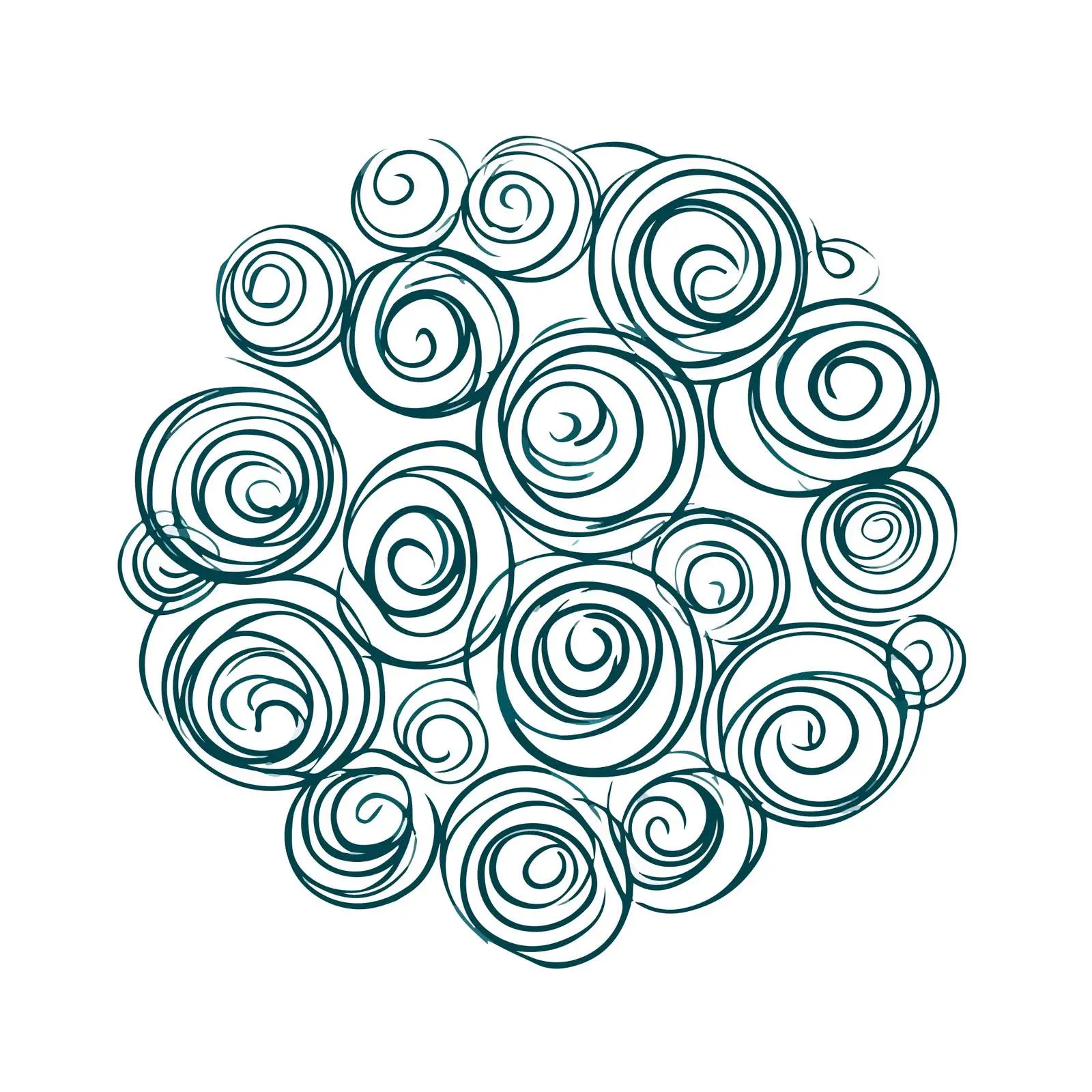 Elegant Circular Swirl Line Art — free download from Dotvec
