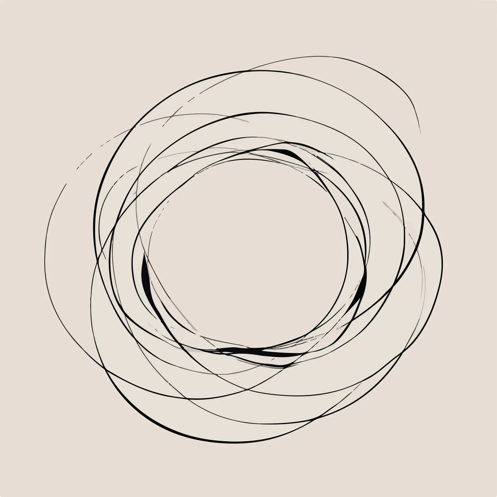 Circular Swirls Line Art — free download from Dotvec