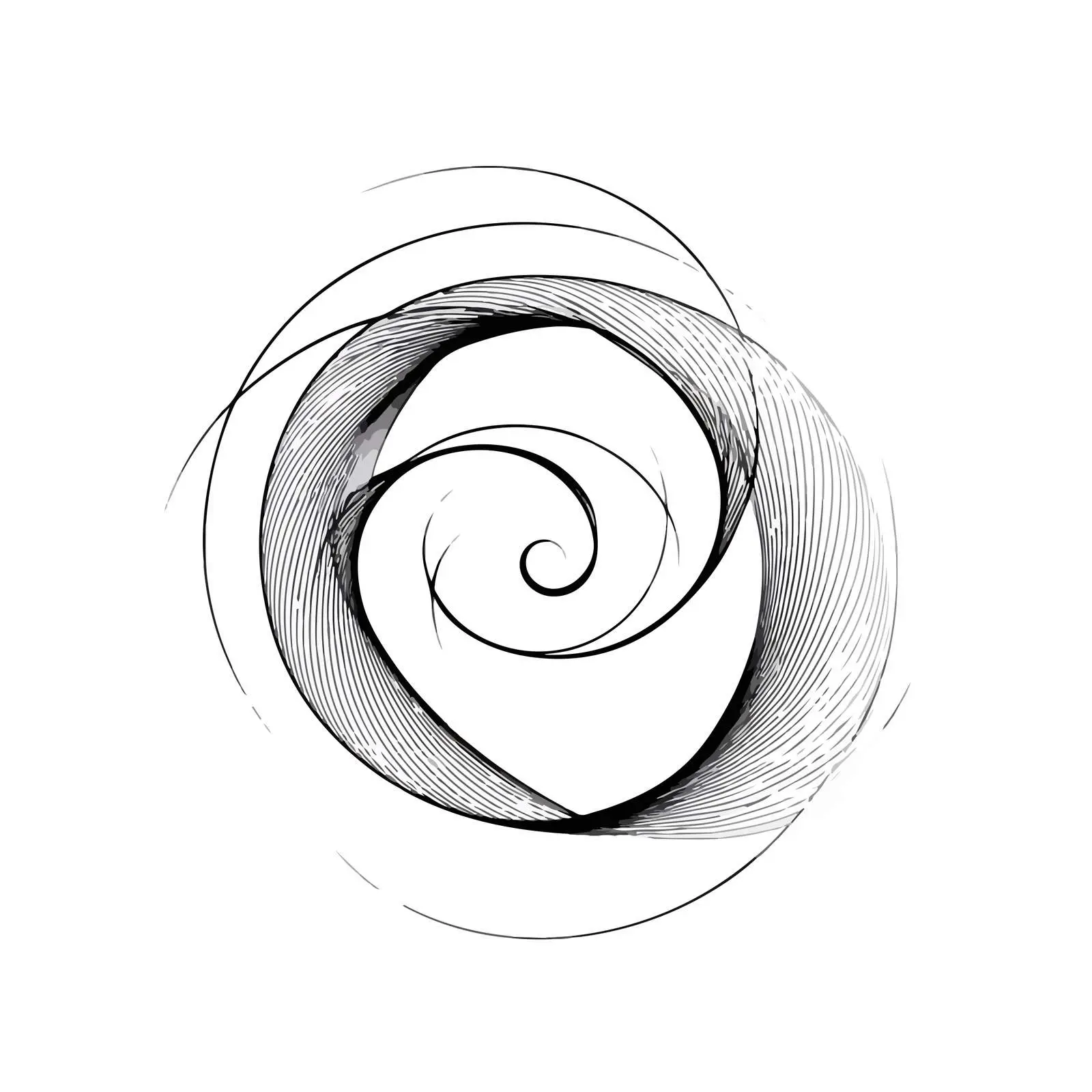 Circular Swirls Line Art — free download from Dotvec