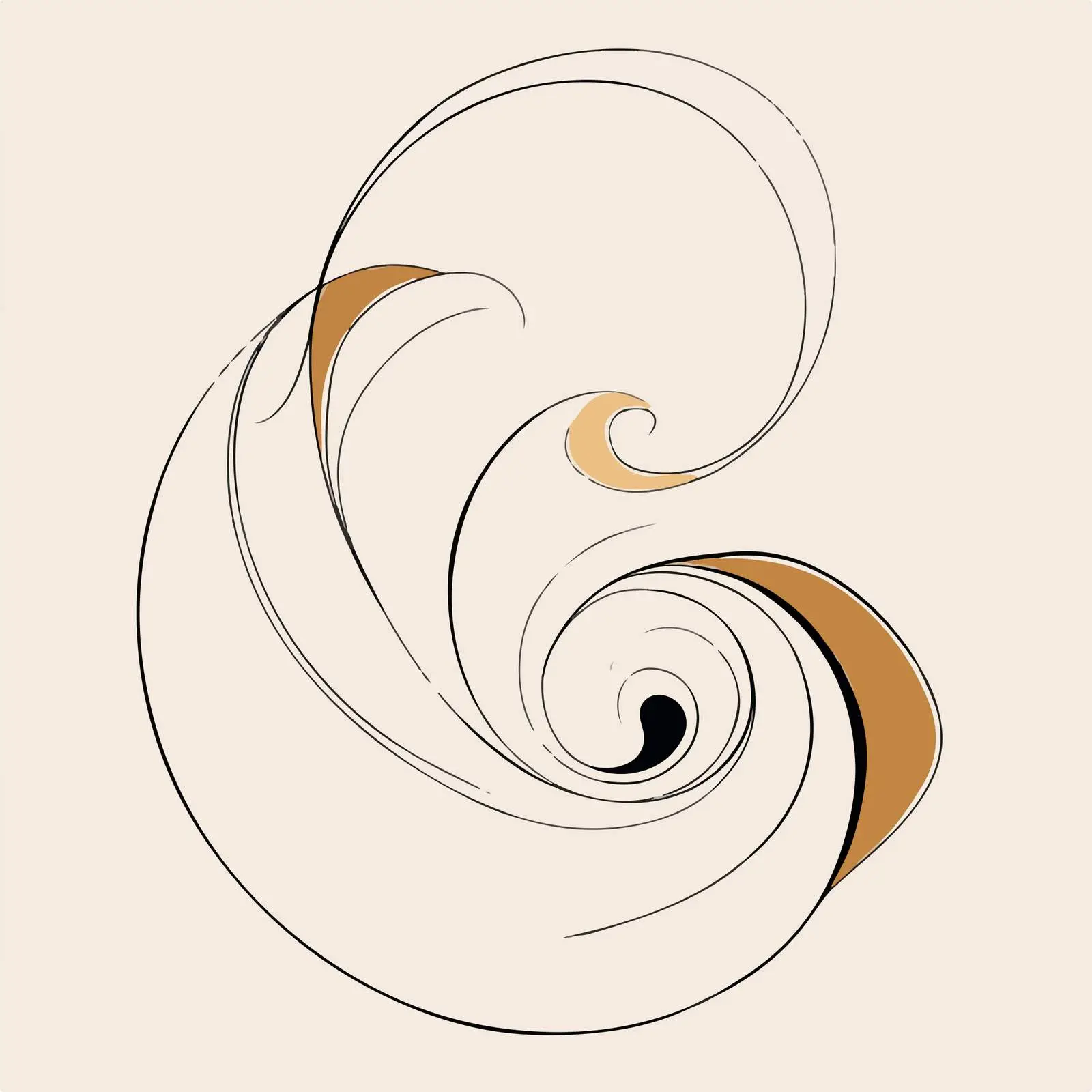 Circular Swirls Line Art — free download from Dotvec