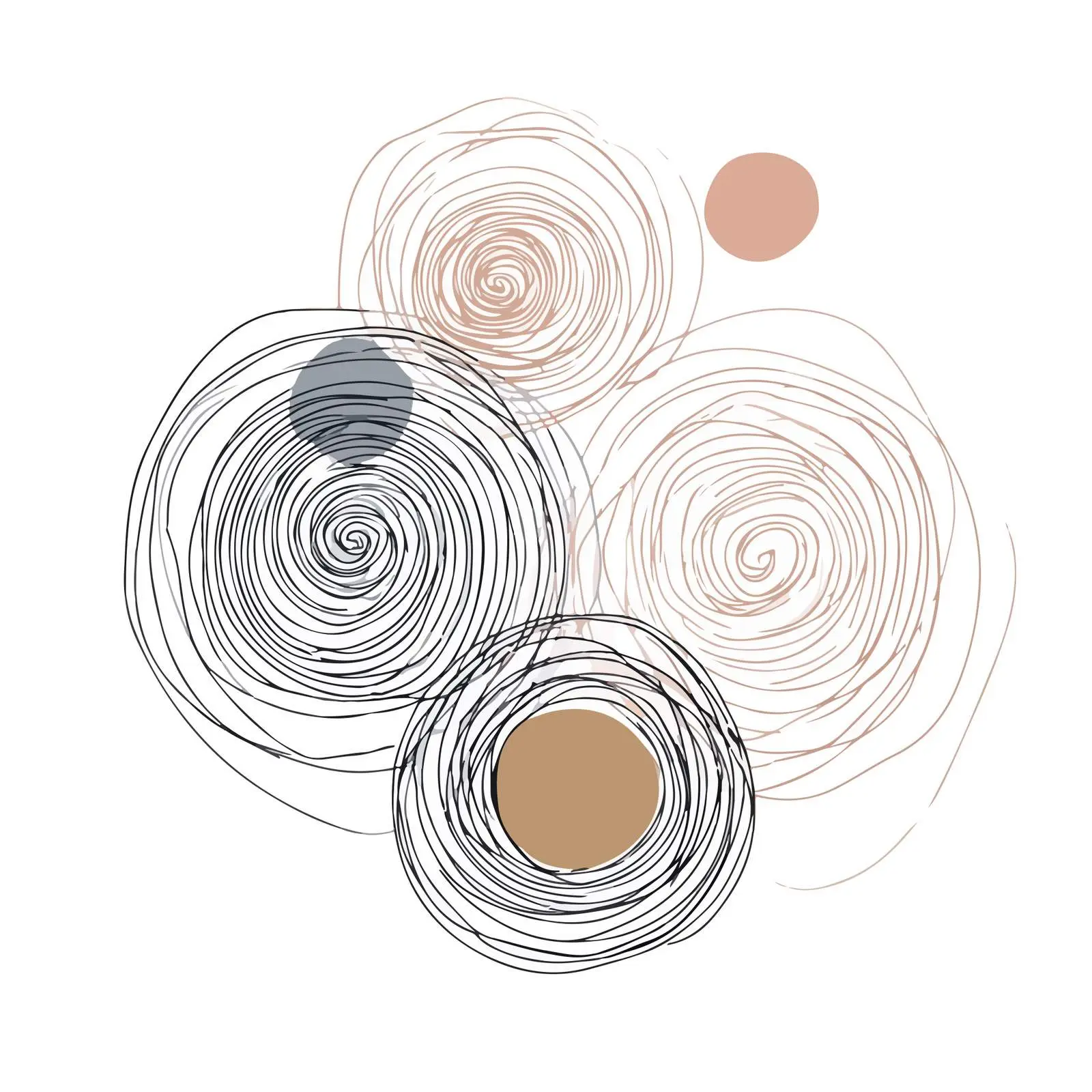 Circular Swirls Line Art — free download from Dotvec