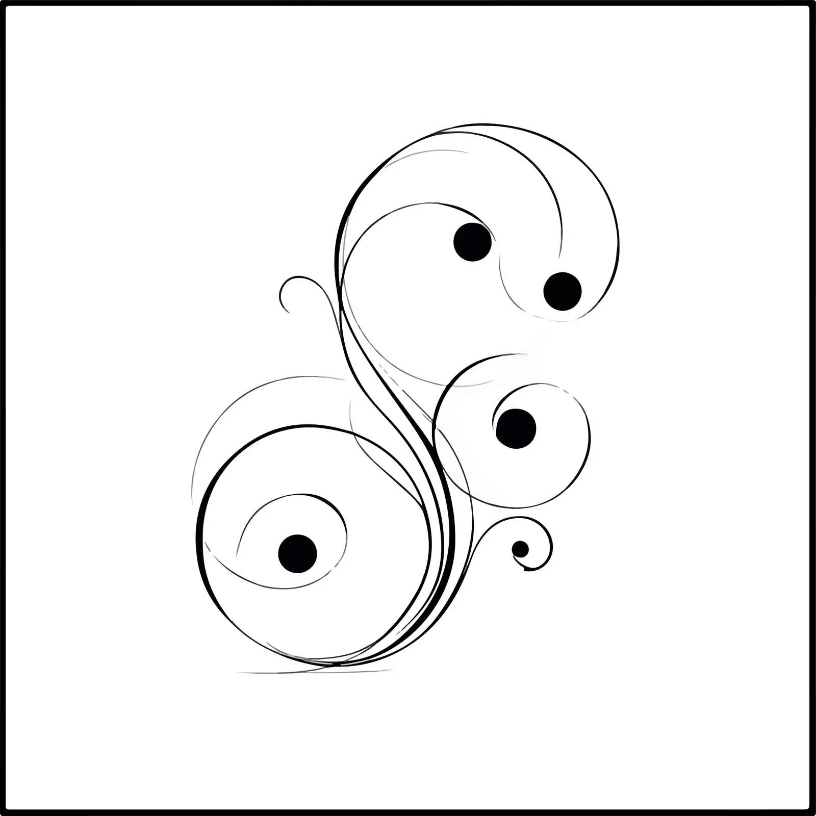 Circular Swirls Line Art Design — free download from Dotvec