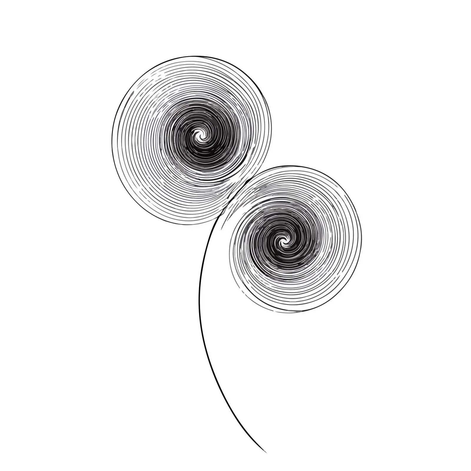 Elegant Circular Swirls Line Art — free download from Dotvec