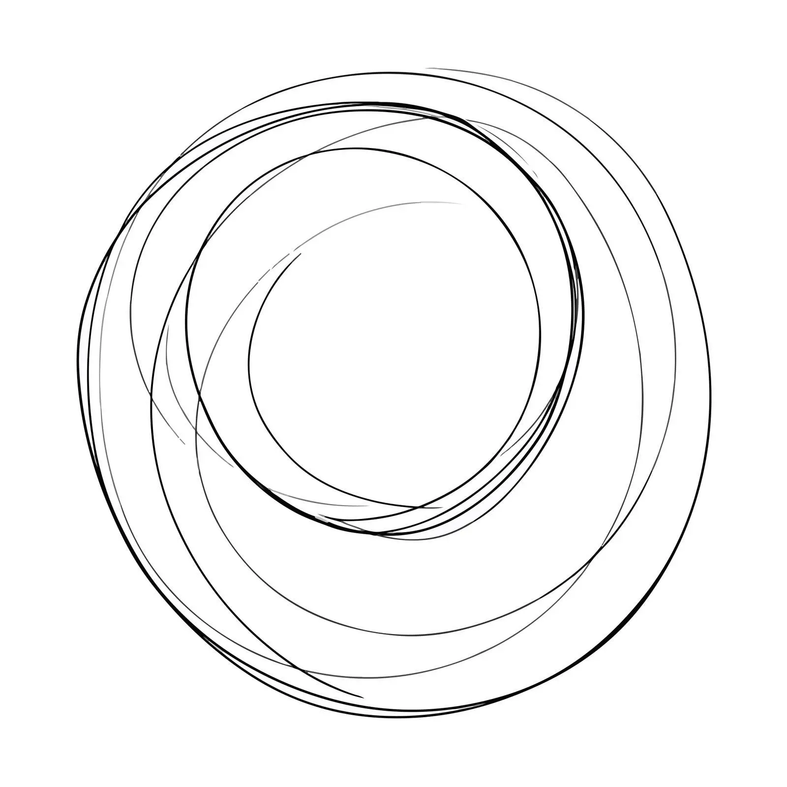 Minimal Circular Swirls Line Art — free download from Dotvec
