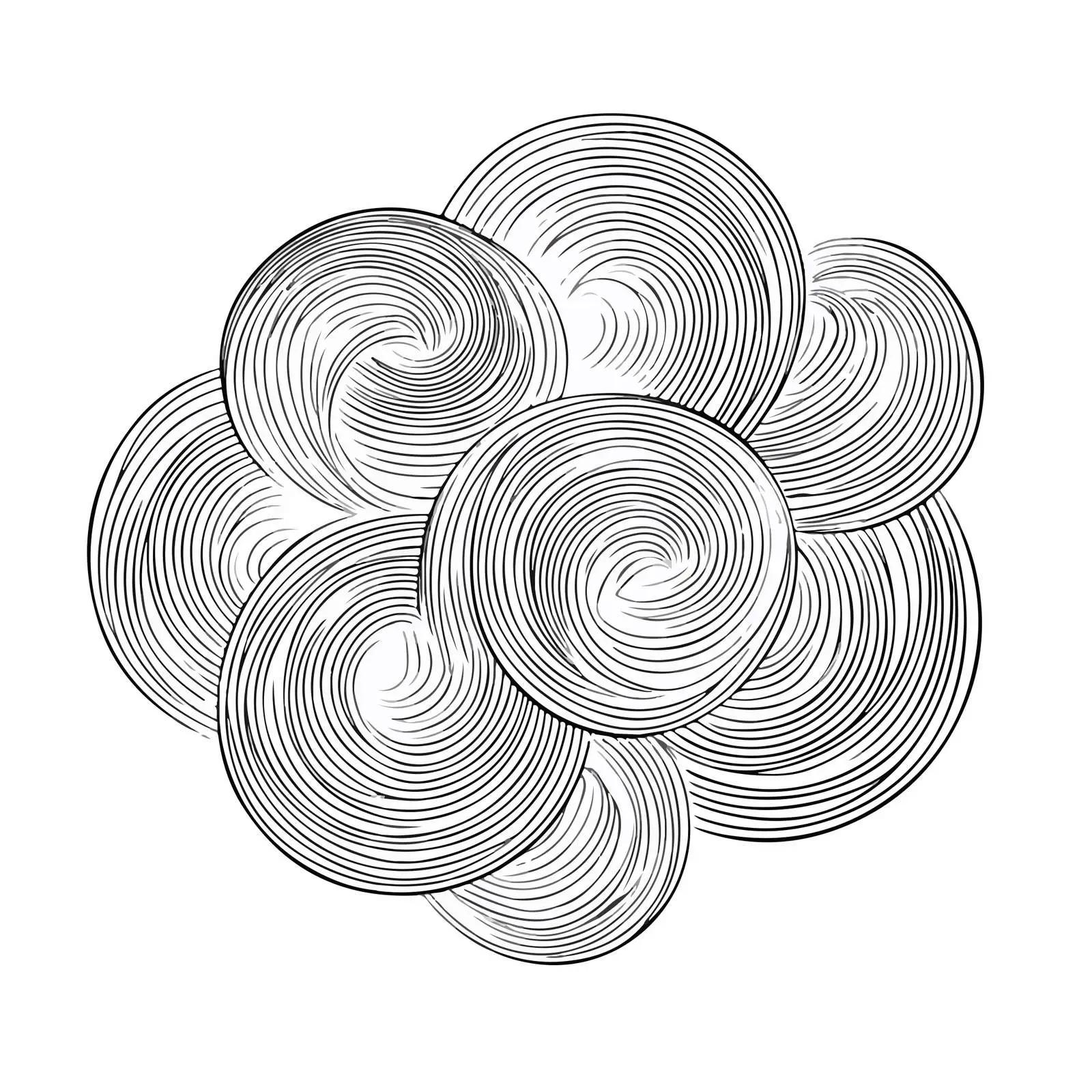 Circular Swirls Line Art — free download from Dotvec