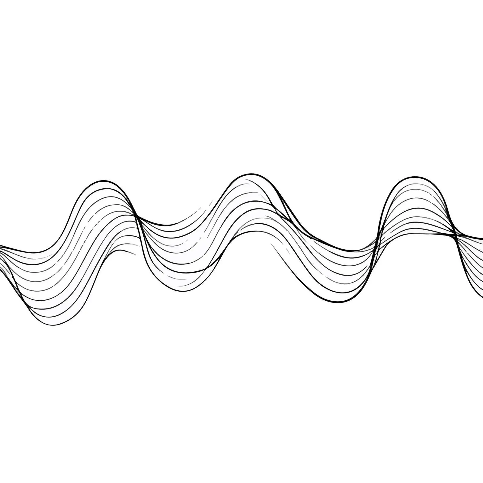 Minimal Wave Pattern Line Art — free download from Dotvec