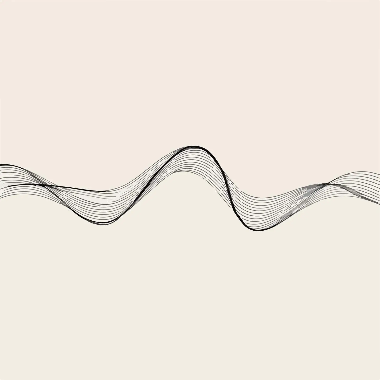 Elegant Wave Pattern Line Art — free download from Dotvec