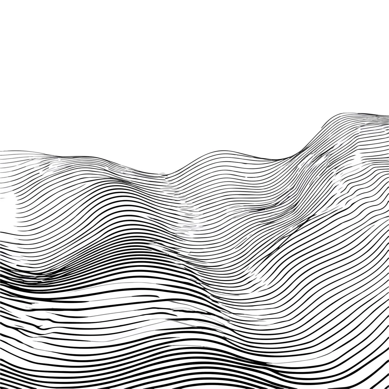 Minimal Wave Pattern Line Art — free download from Dotvec