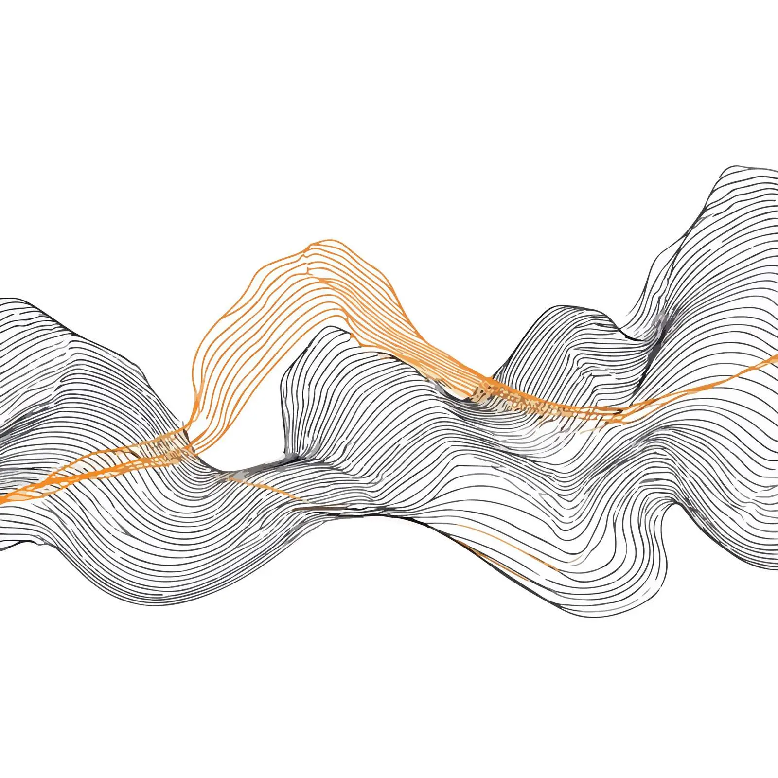 Minimal Wave Pattern Line Art — free download from Dotvec