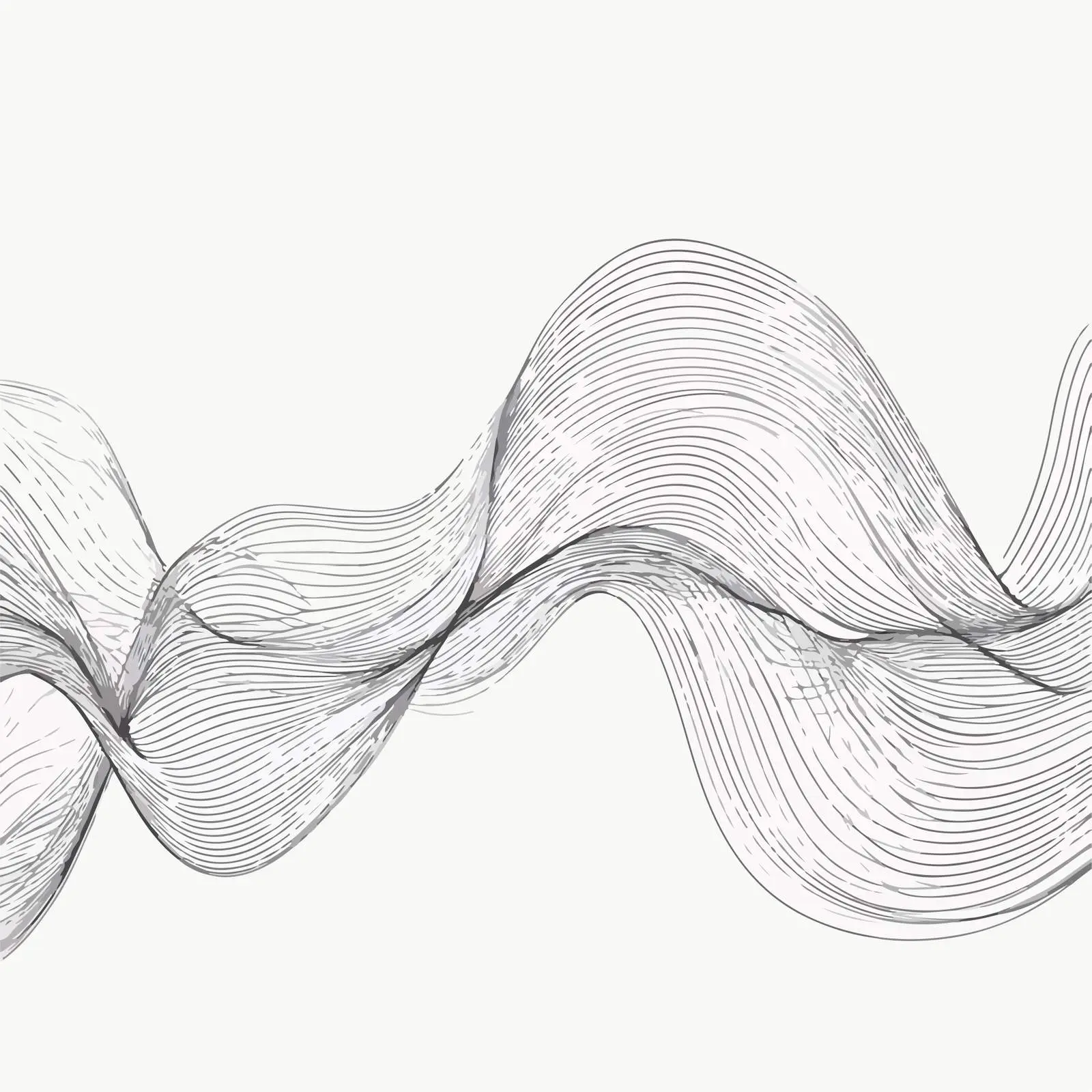 Abstract Wave Line Art — free download from Dotvec