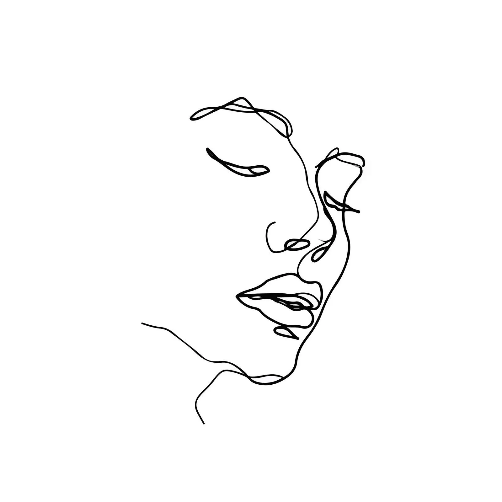 Abstract Face Line Art — free download from Dotvec