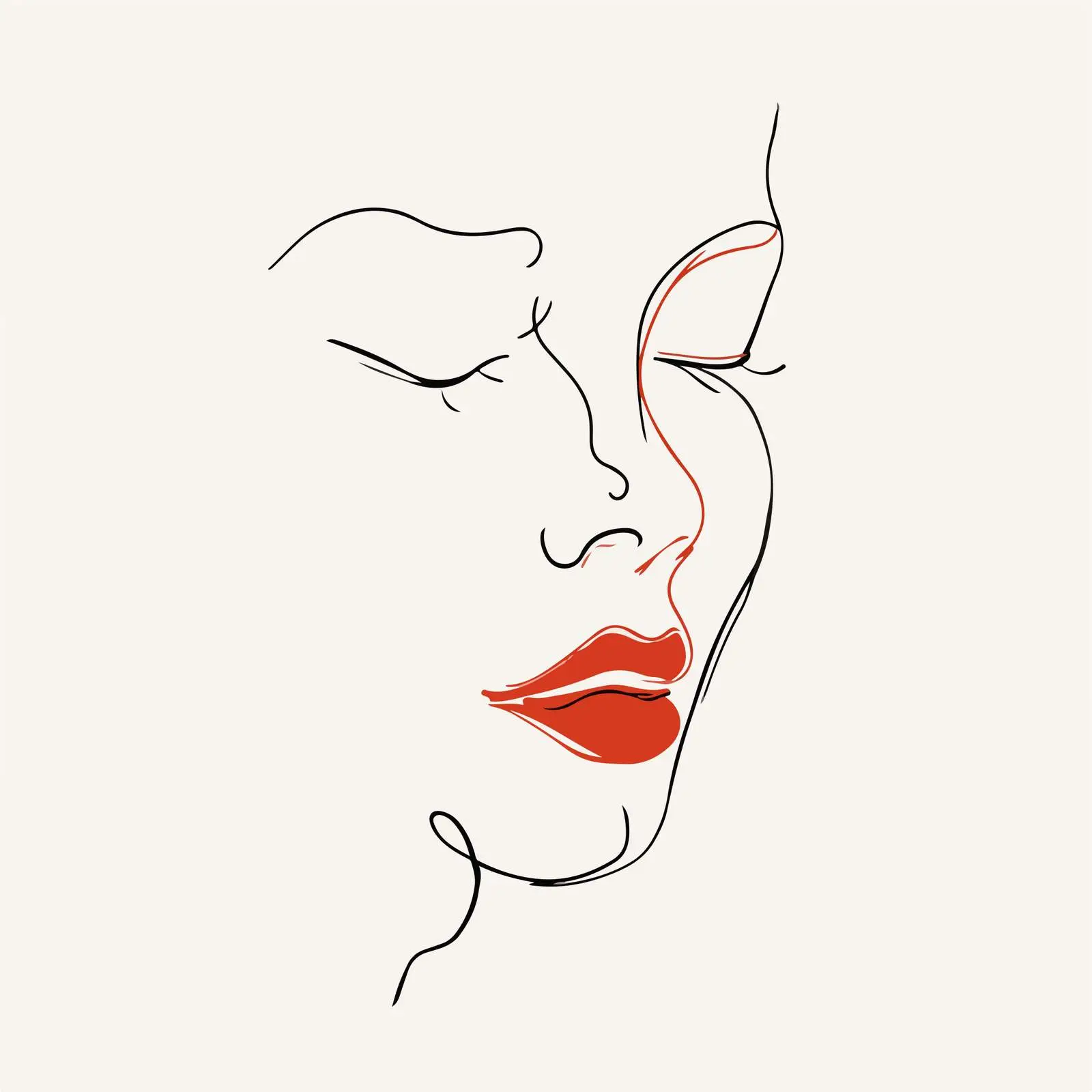 Serenity Line Art of Closed Eyes — free download from Dotvec