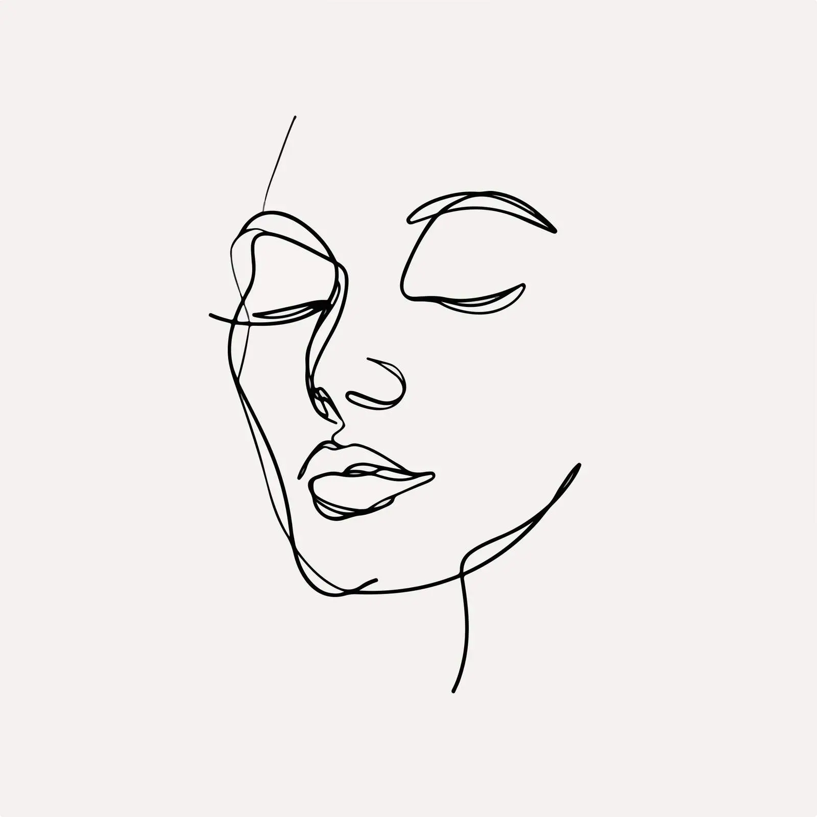 Stylized Minimal Face Art — free download from Dotvec