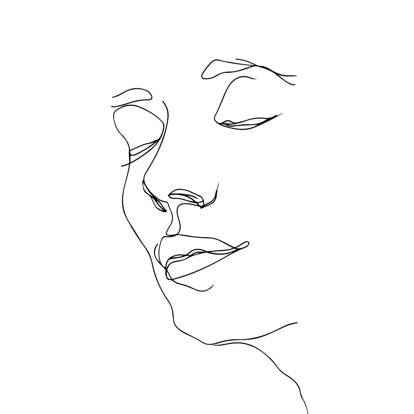 Elegant Minimal Face Art — free download from Dotvec