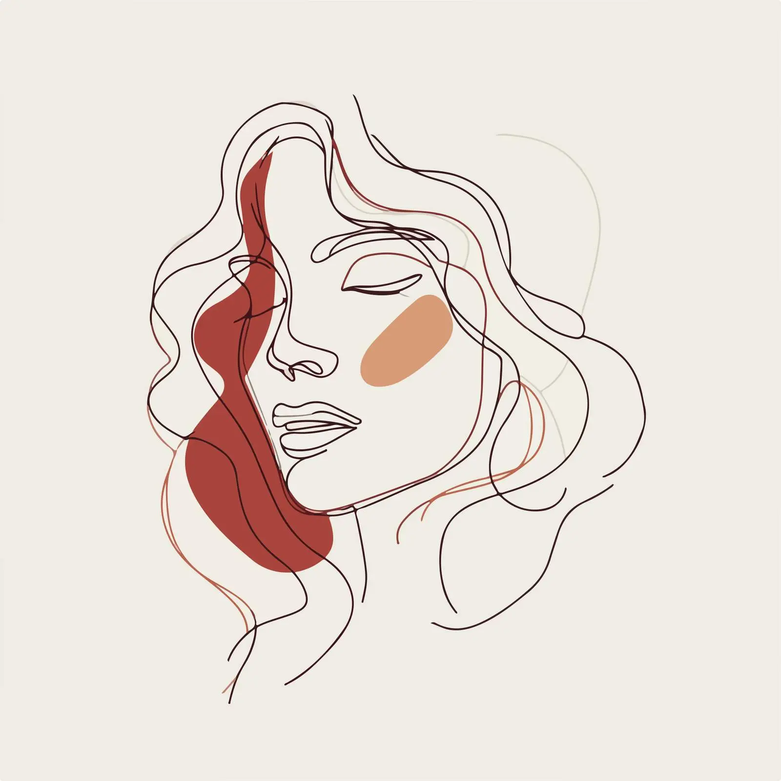 Elegant Abstract Portrait Artwork — free download from Dotvec