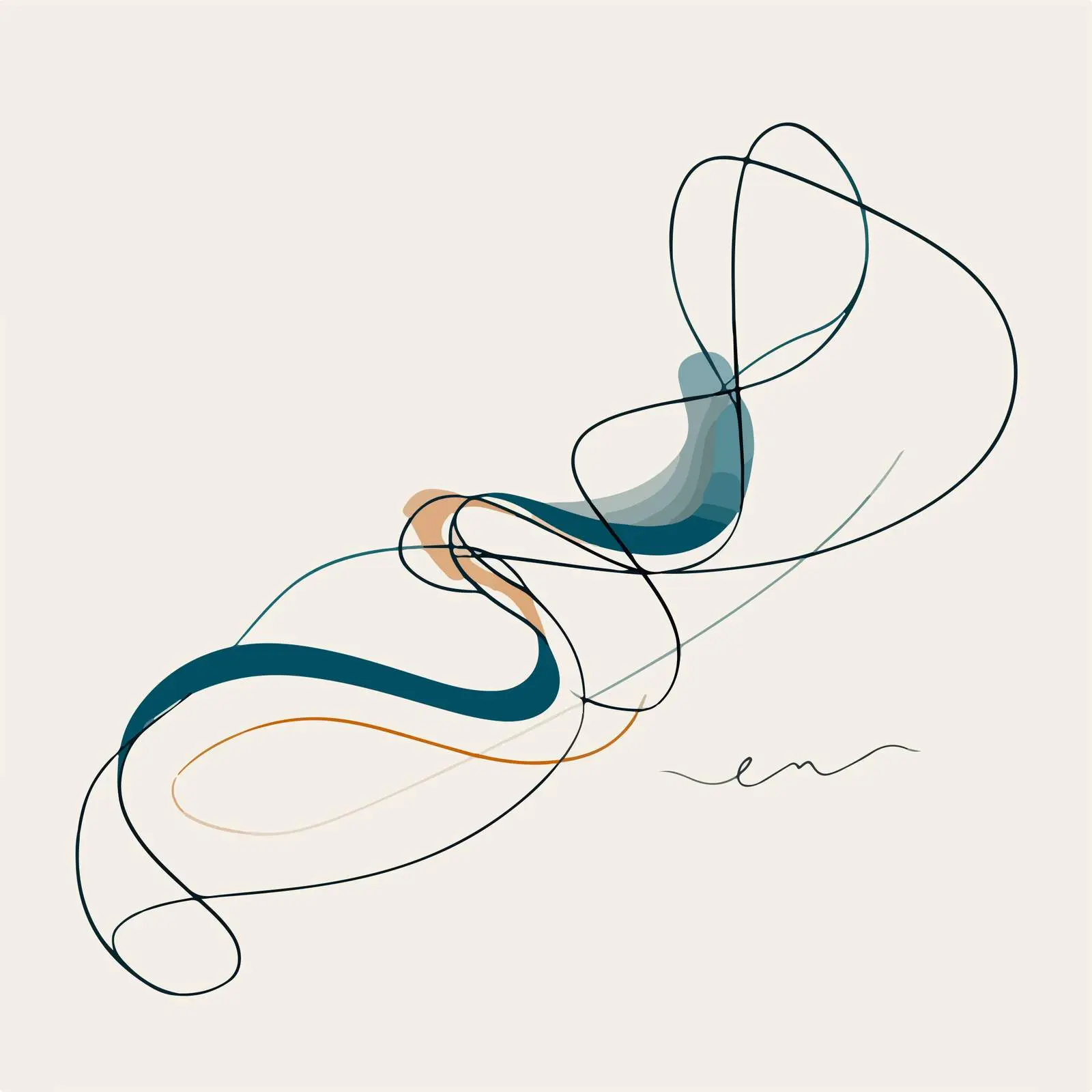 Abstract Flowing Lines Art — free download from Dotvec