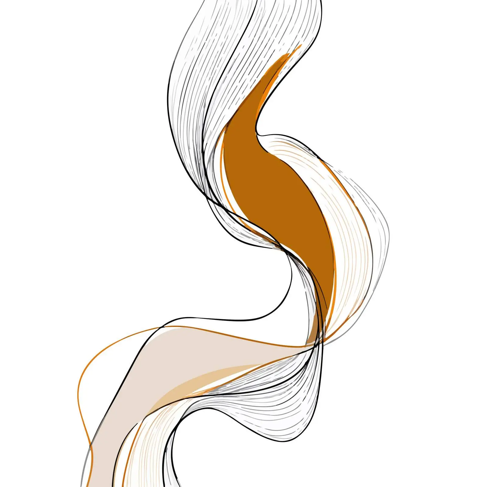 Abstract Flowing Line Art — free download from Dotvec