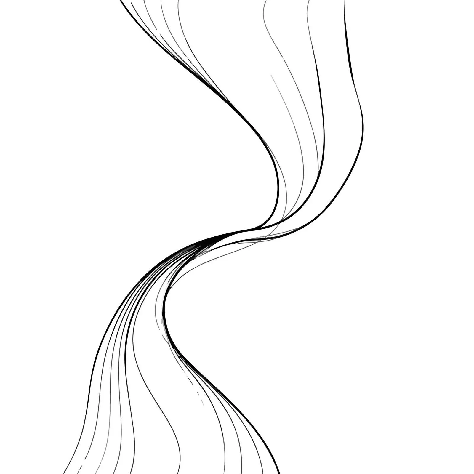 Abstract Flowing Curved Lines Art — free download from Dotvec