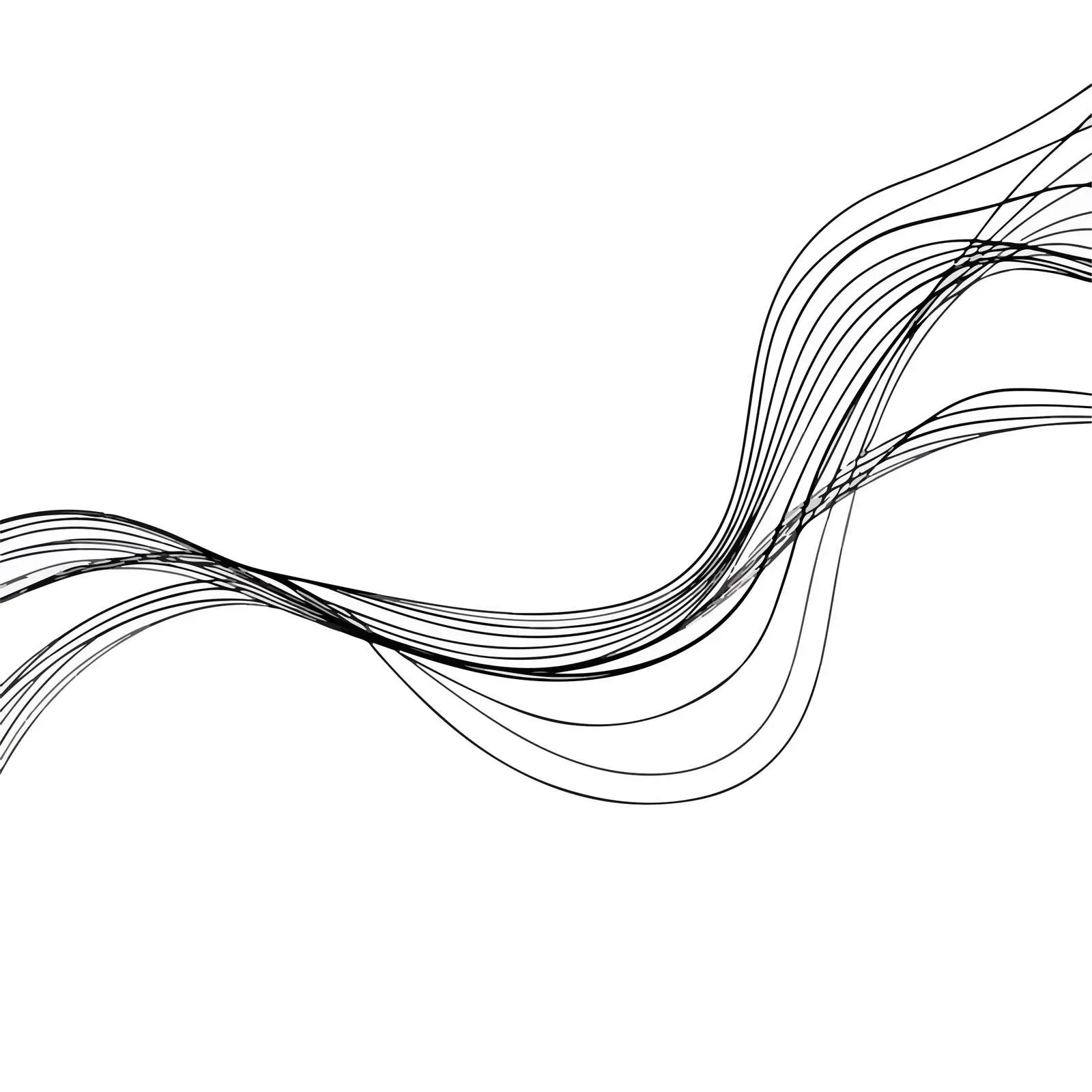 Minimal Flowing Curved Lines Abstract Art — free download from Dotvec