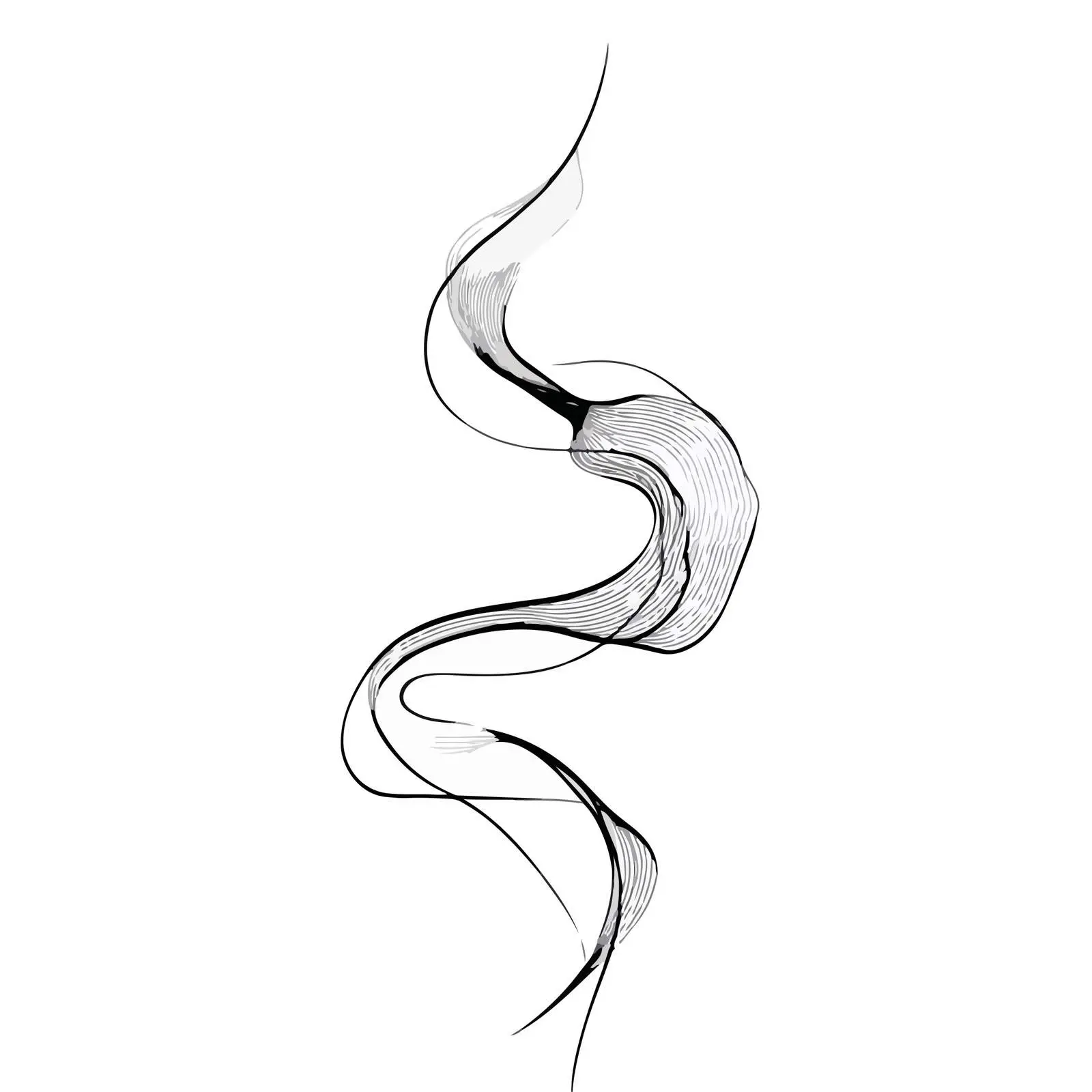 Flowing Curved Lines Artistic Image — free download from Dotvec
