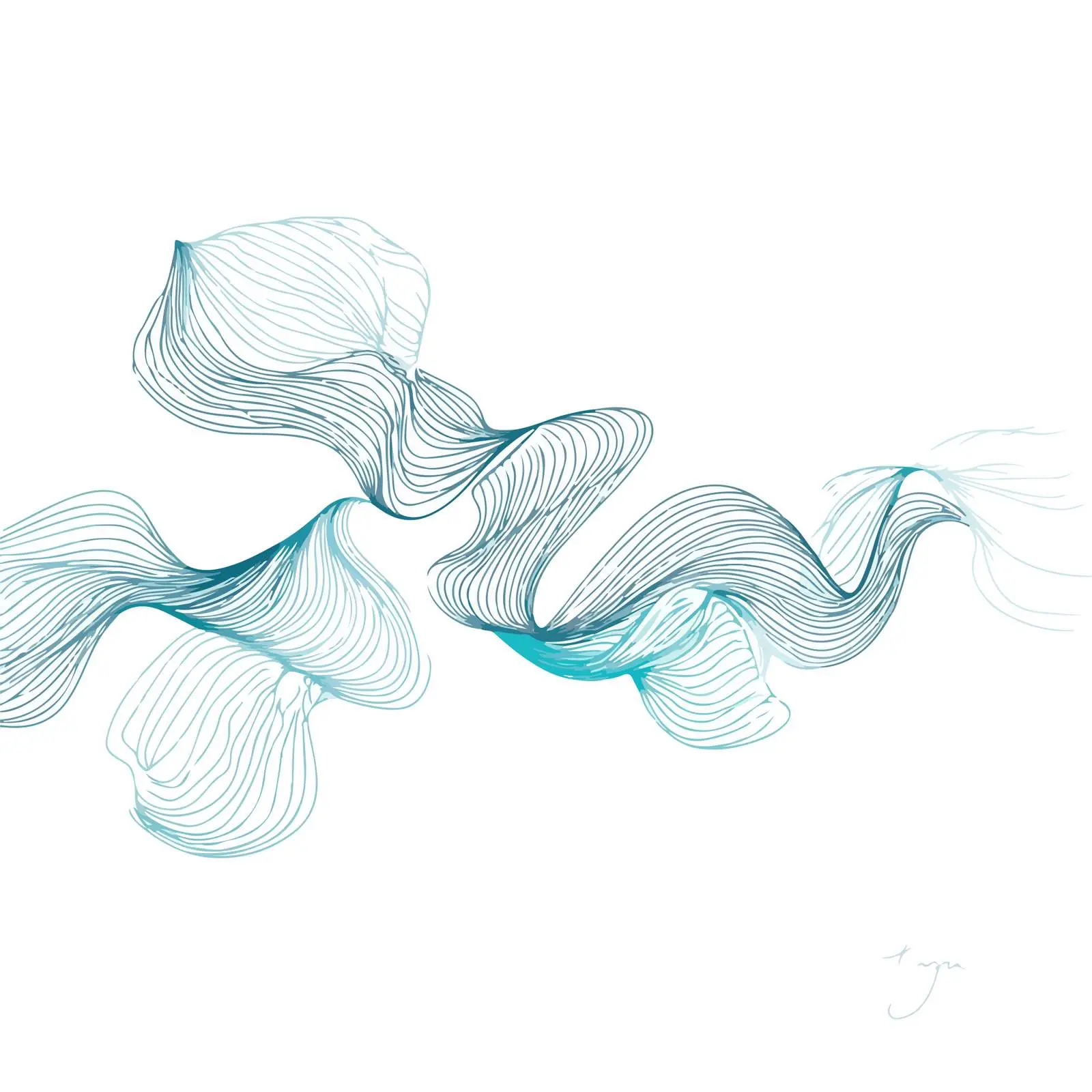 Flowing Curved Lines Art — free download from Dotvec