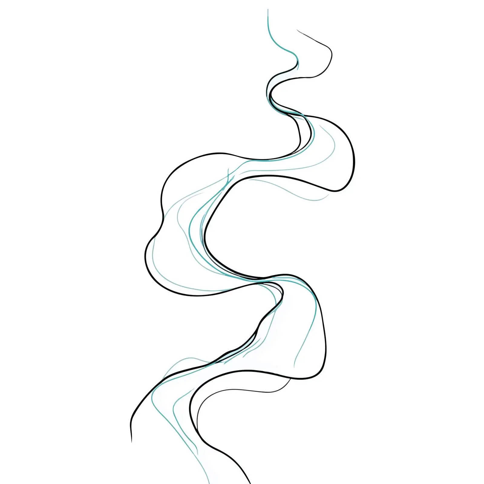 Elegant Flowing Curved Line Art — free download from Dotvec