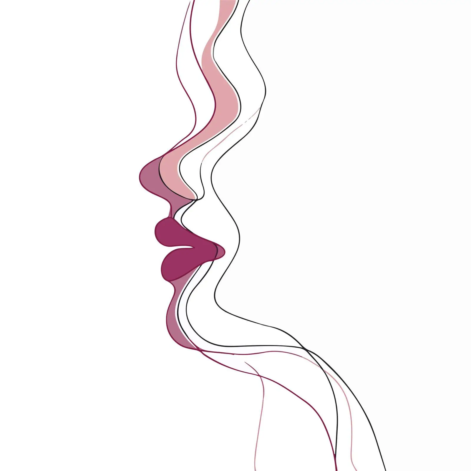 Flowing Curved Lines Artwork — free download from Dotvec