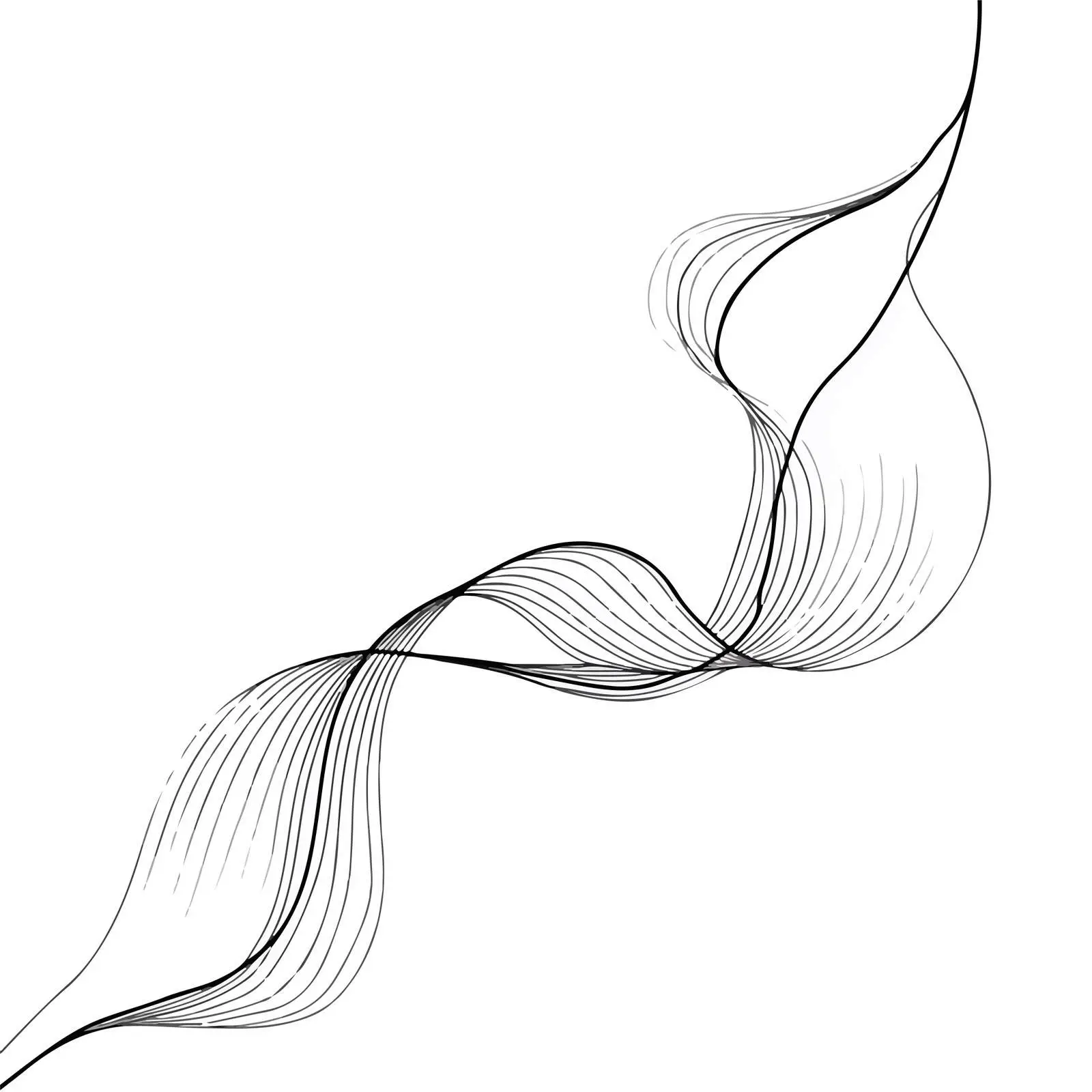 Abstract Curved Line Art — free download from Dotvec