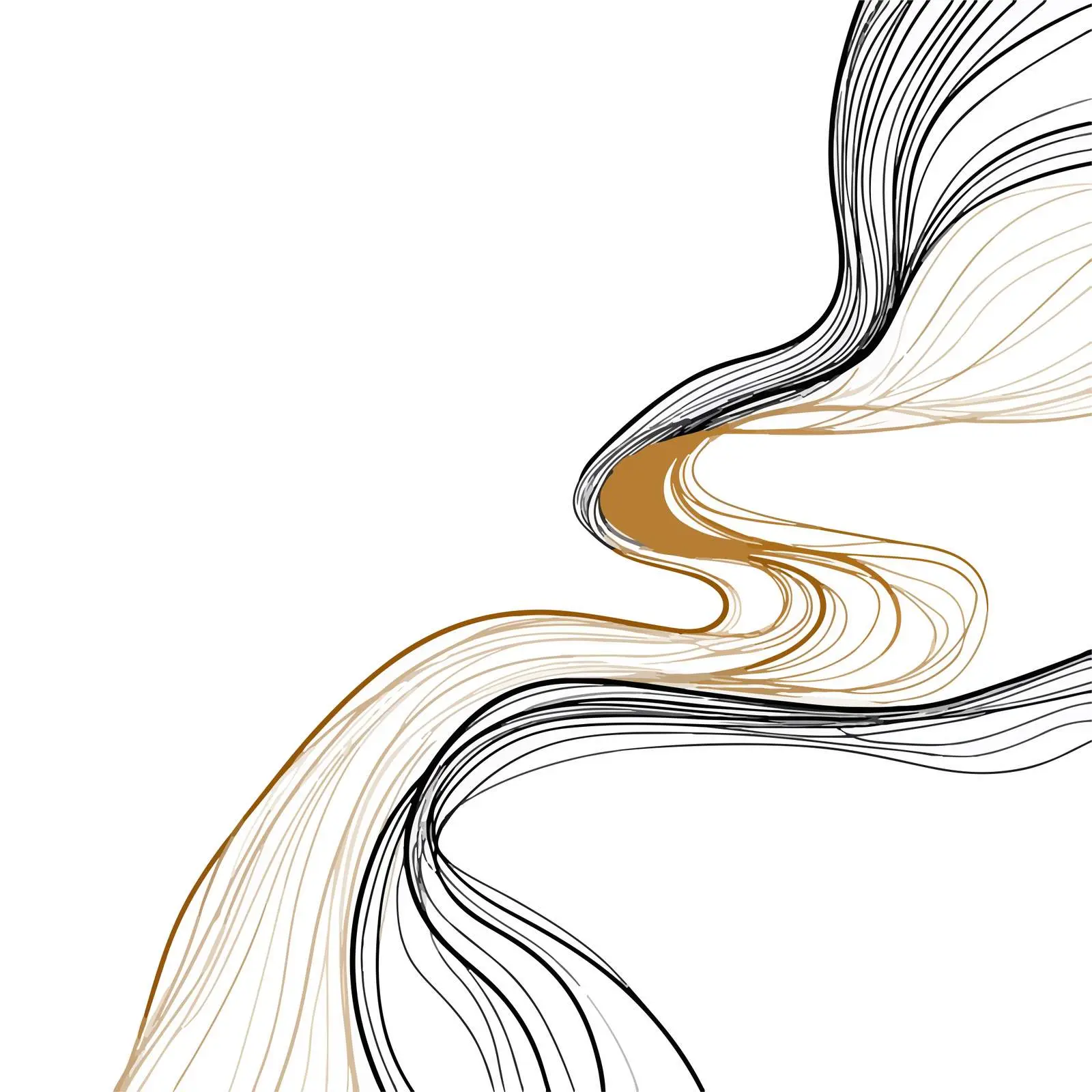 Flowing Curved Lines Art — free download from Dotvec