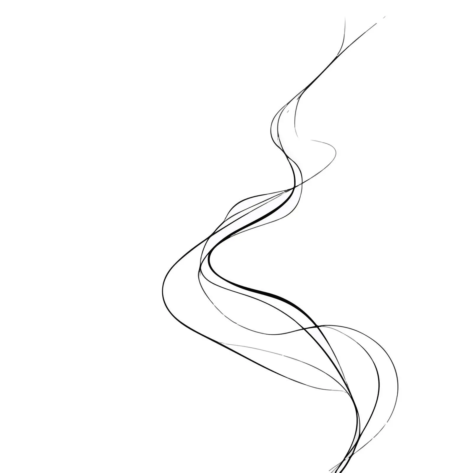 Elegant Flowing Curved Line Art — free download from Dotvec