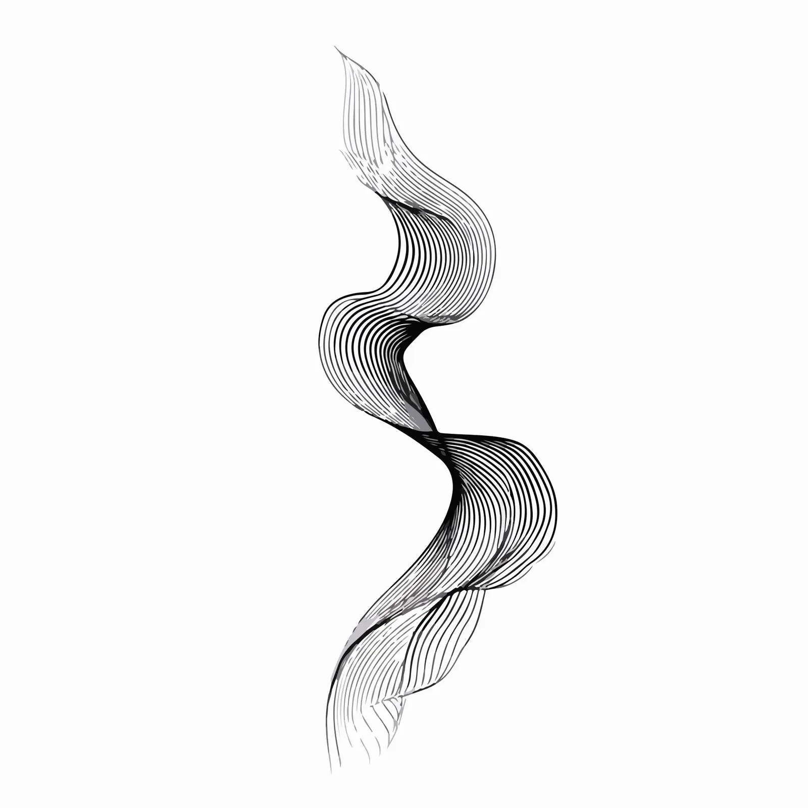 Stylized Continuous Flowing Curved Lines — free download from Dotvec