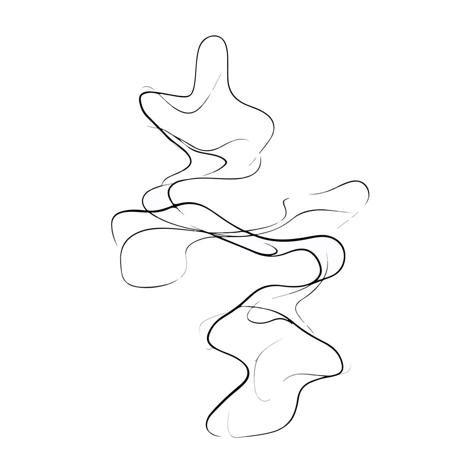 Fluid Organic Shapes Line Art — free download from Dotvec